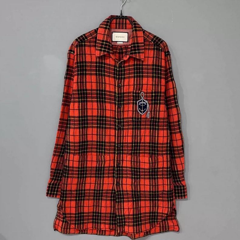 Gucci Gucci Logo plaid long coat 2506-Nextarrow Size US M / EU 48-50 / 2 - 1 Thumbnail