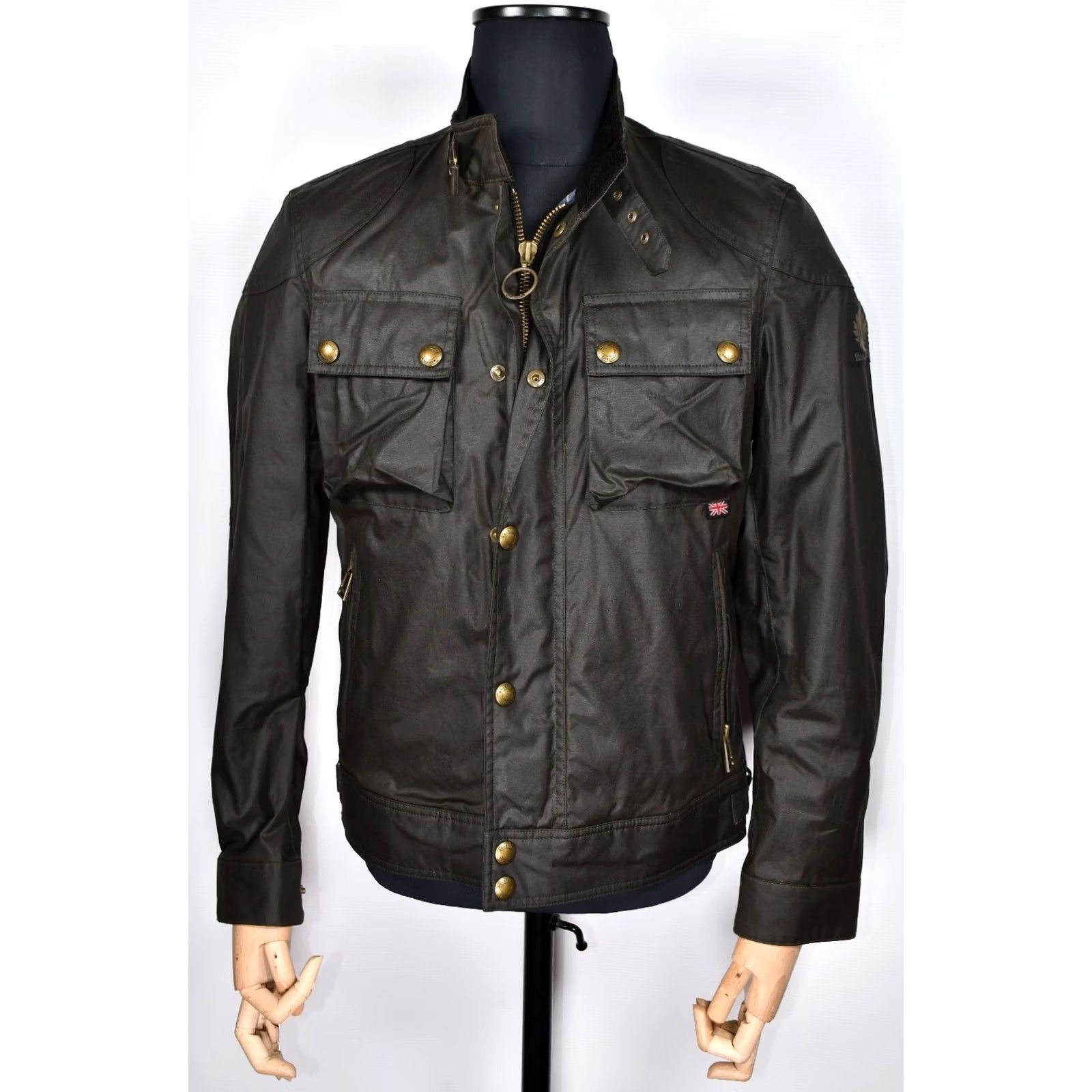 Belstaff Belstaff Racemaster Jacket Men's 38 Waxed Cotton Brown Logo Vintage? (No) Size US XXS / EU 40 - 2 Thumbnail
