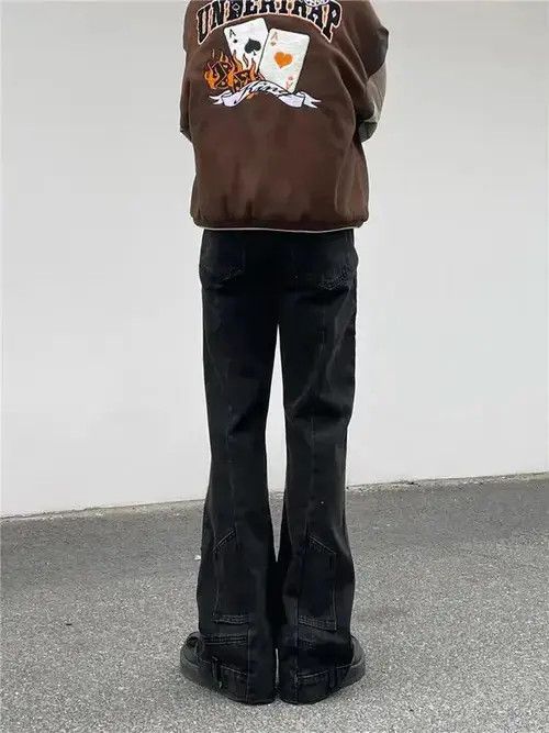 Designer × High Sport × Jean retro work paint damaged vintage flares cargo pants Size US 32 / EU 48 - 2 Thumbnail