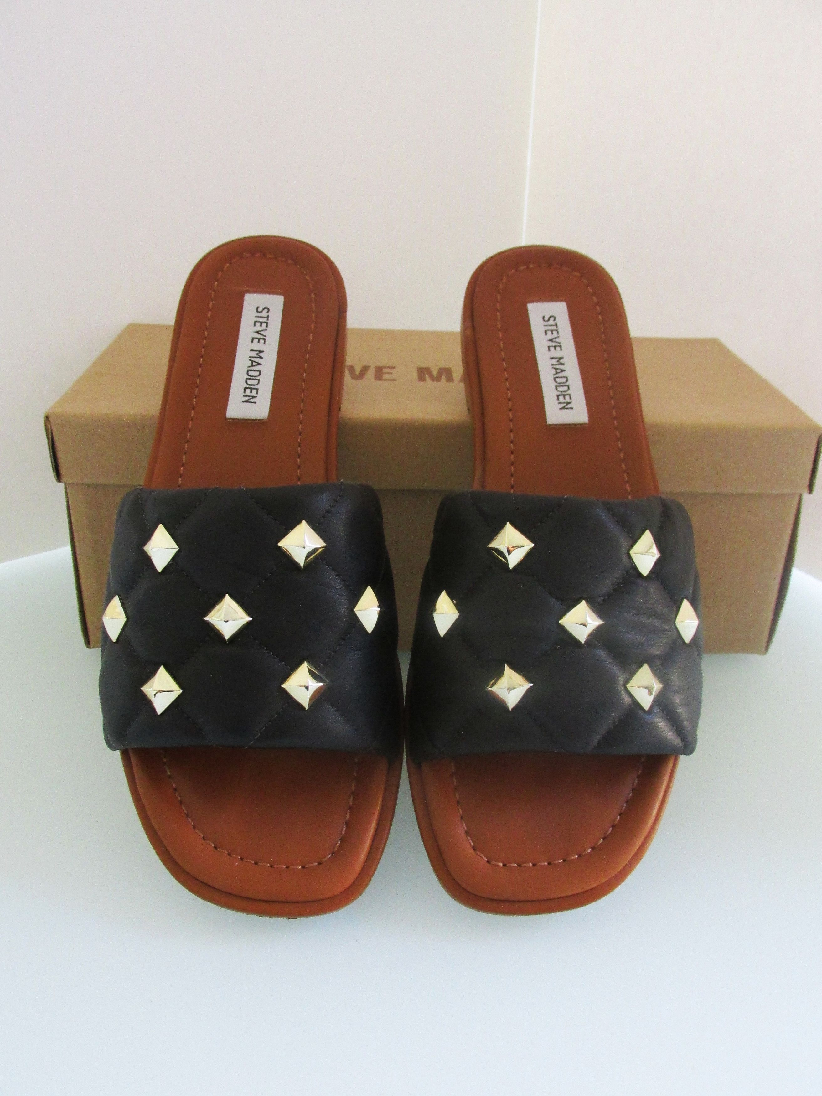 Steve Madden Steve Madden "Trouble" Women's Leather Slides Size 8 M Size US 8 / IT 38 - 1 Thumbnail