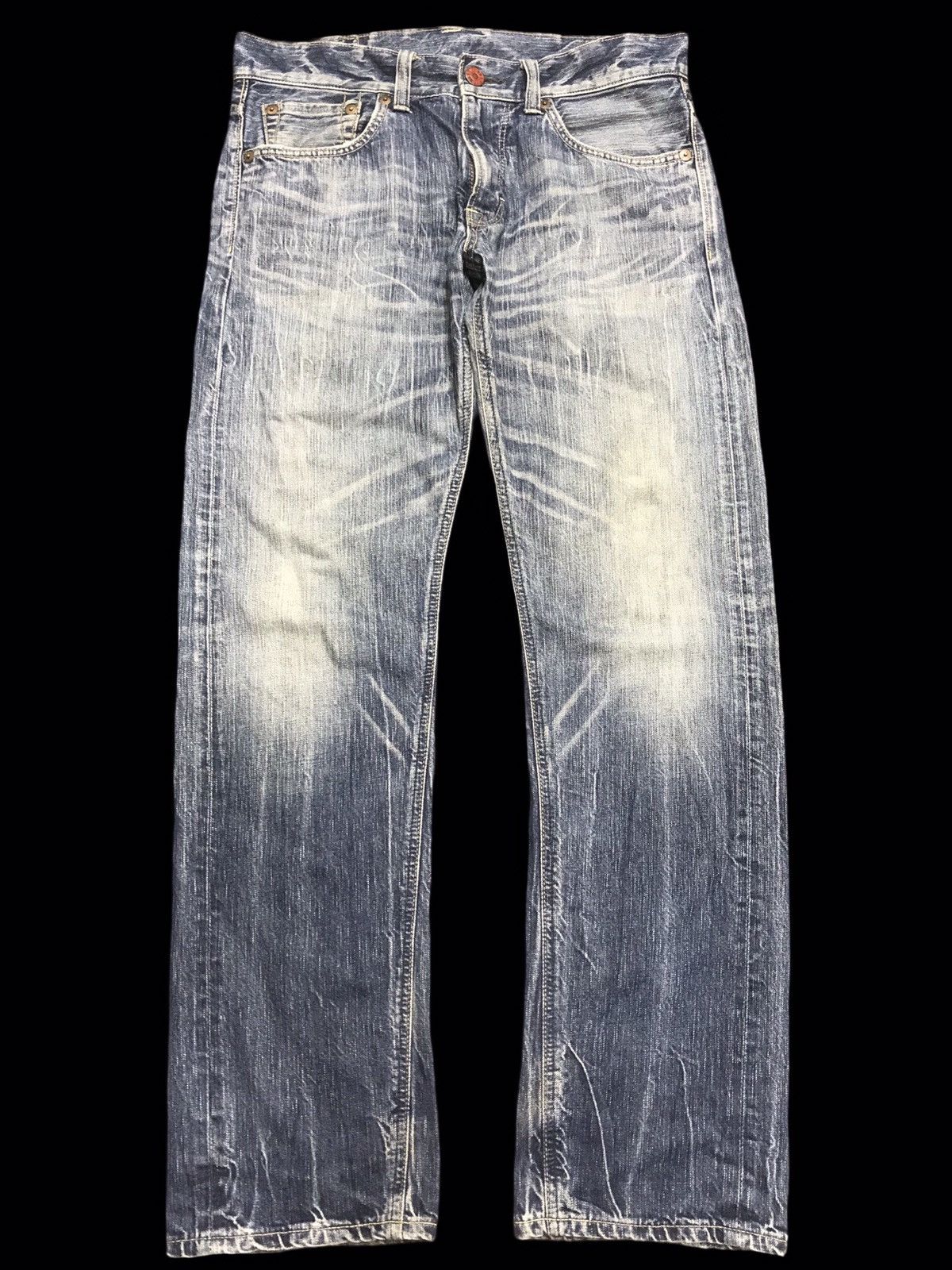 Edwin 💥DENIM ART💥ARCHIVAL EDWIN 503 SICK FADES DENIM F308 Size US 34 / EU 50 - 1 Thumbnail