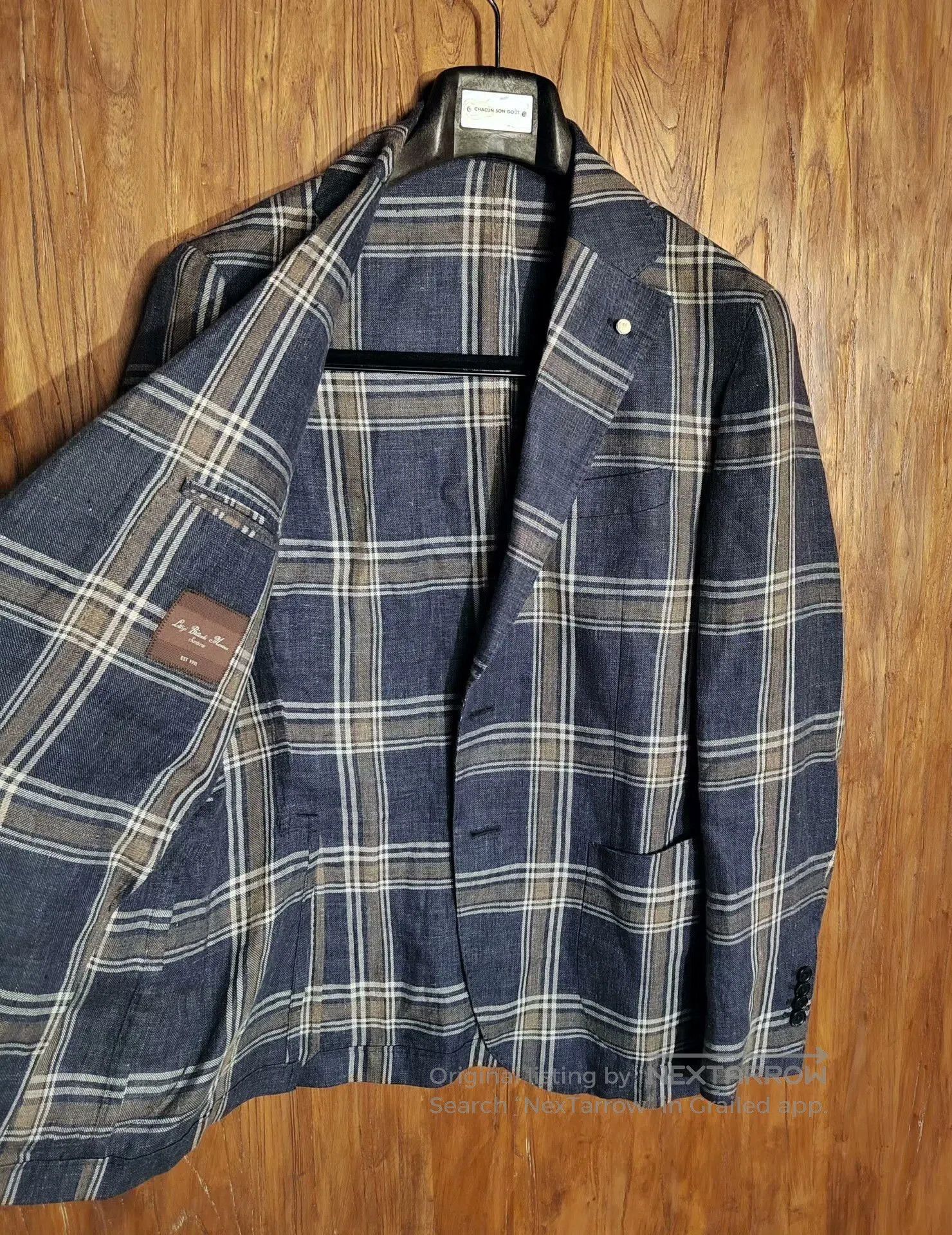 L.B.M. 1911 Luigi Bianchi Mantova Check Blazer. Size US L / EU 52-54 / 3 - 2 Thumbnail