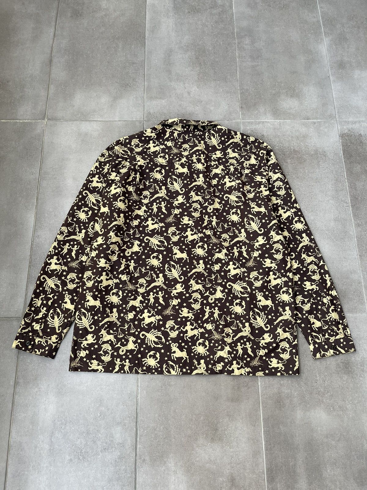 YMC !DS! SS23 YMC Zodiac Motif Silk Button Up Shirt Size US M / EU 48-50 / 2 - 15 Thumbnail