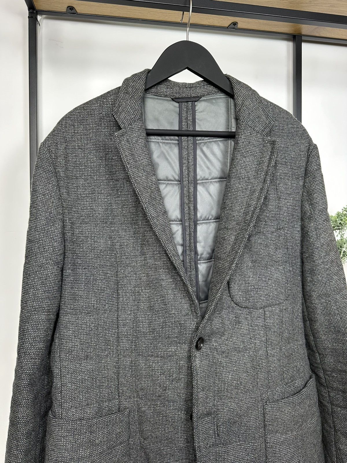 Hugo Boss Hugo Boss Wool Jacket Men’s Blazer Quilted Grey 54 Size Size US L / EU 52-54 / 3 - 2 Thumbnail