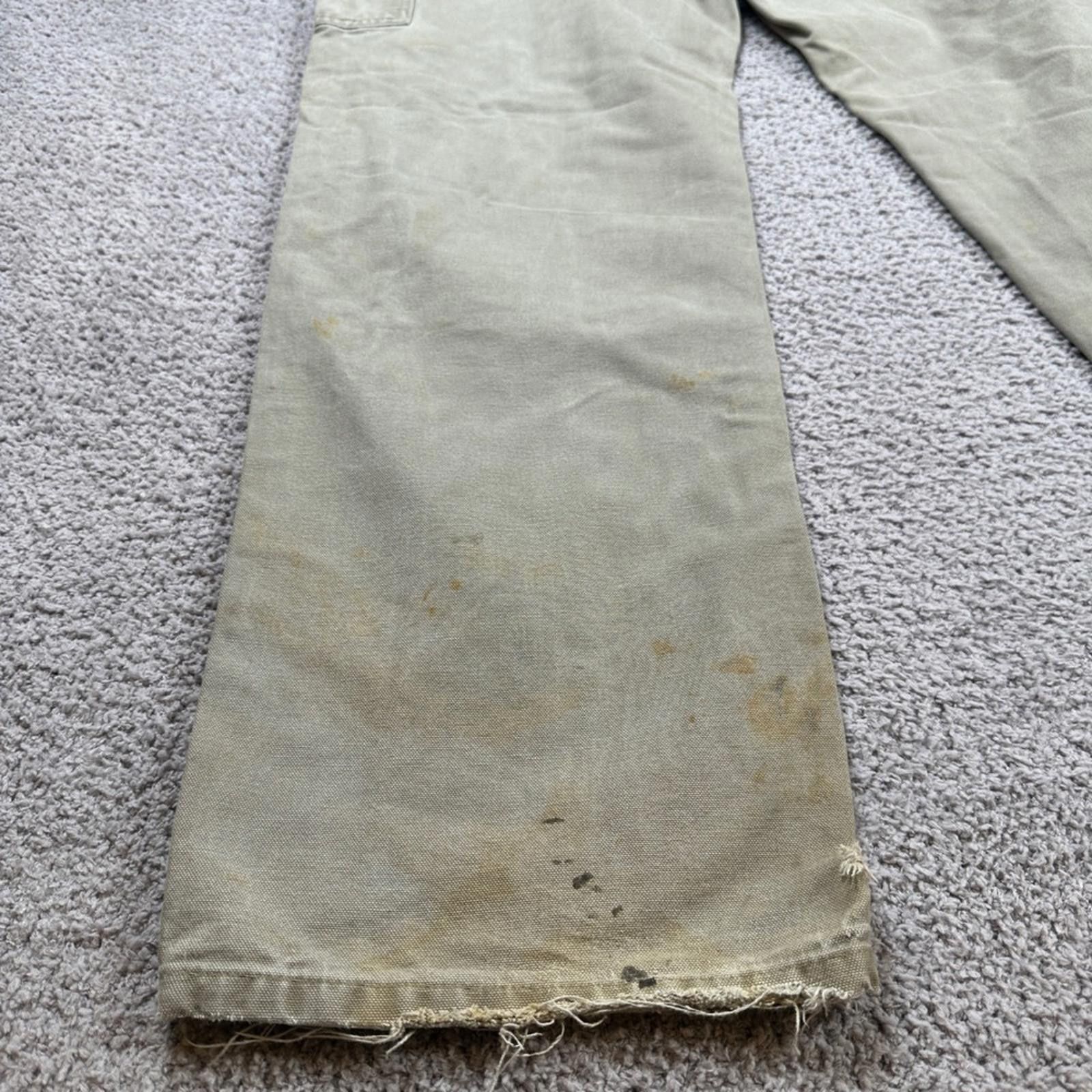 Carhartt Carhartt Mens 34x34 B11 Tan Carpenter Work Pants Distressed Size US 34 / EU 50 - 9 Thumbnail