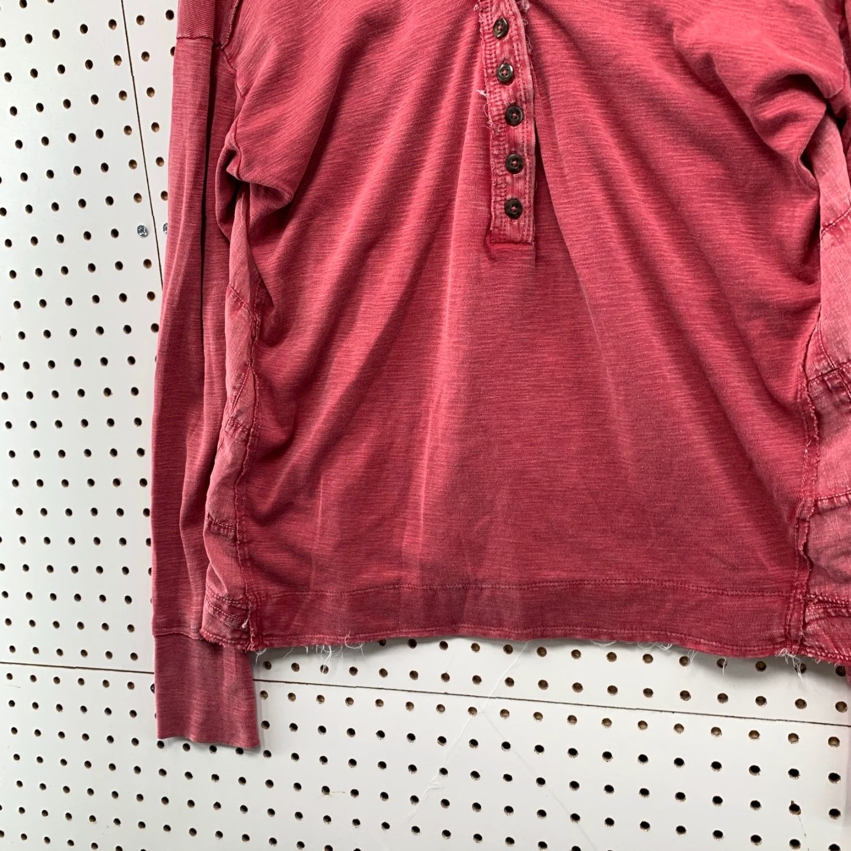 Anthropologie VINTAGE Anthropologie Pilcro Henley Swing Top 100% Cotton Pink M Adult Women's Swing Top 90s Event? Size M / US 6-8 / IT 42-44 - 3 Thumbnail