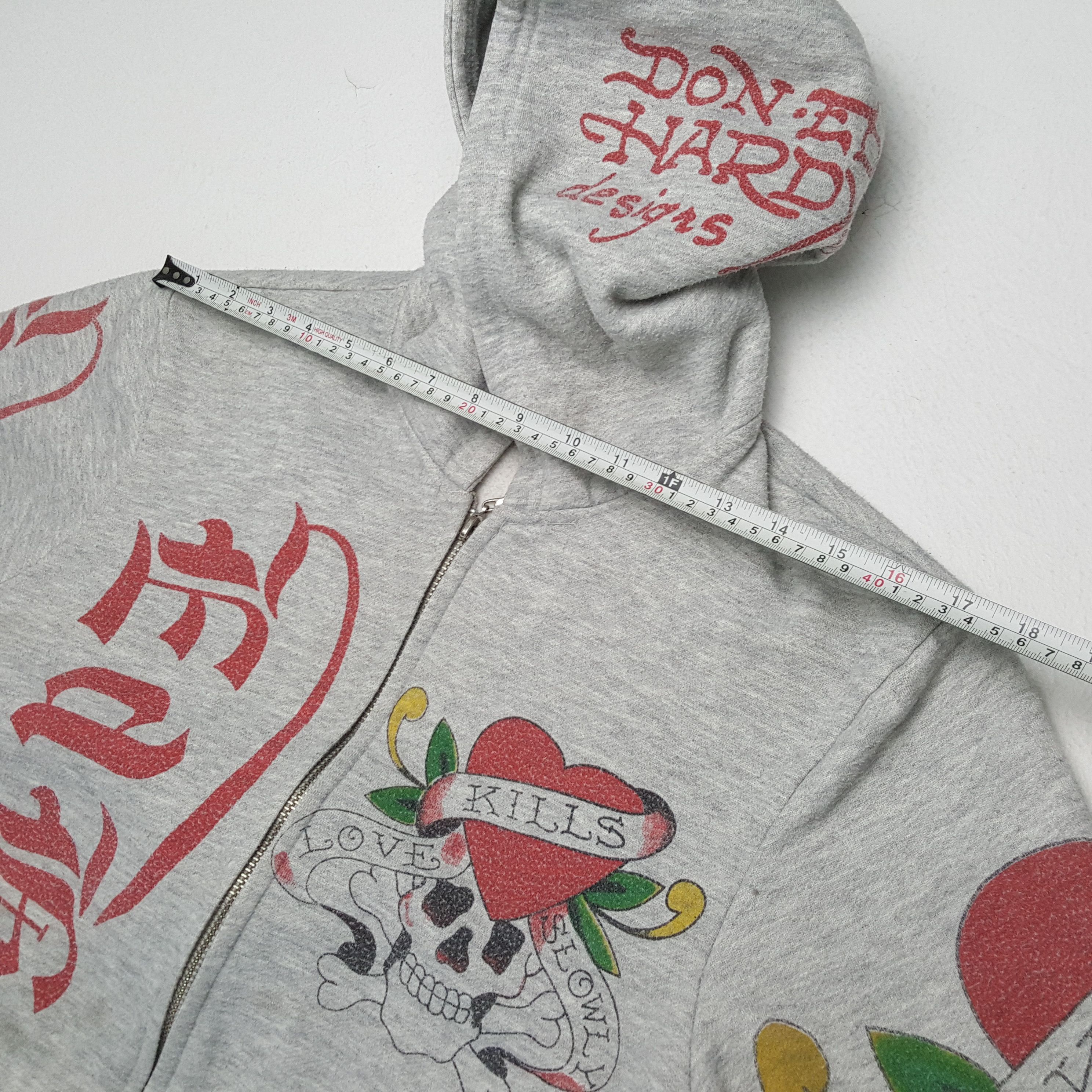 Christian Audigier × Ed Hardy × Vintage ED HARDY Skulls Design Rock Punk Style Zipper Hoodies Size US M / EU 48-50 / 2 - 5 Thumbnail