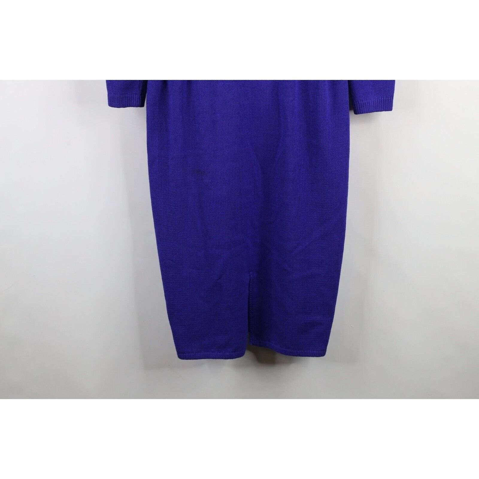 St. John × Vintage Vintage 70s 80s St John Marie Gray Wool Knit Sweater Dress Size M / US 6-8 / IT 42-44 - 14 Thumbnail