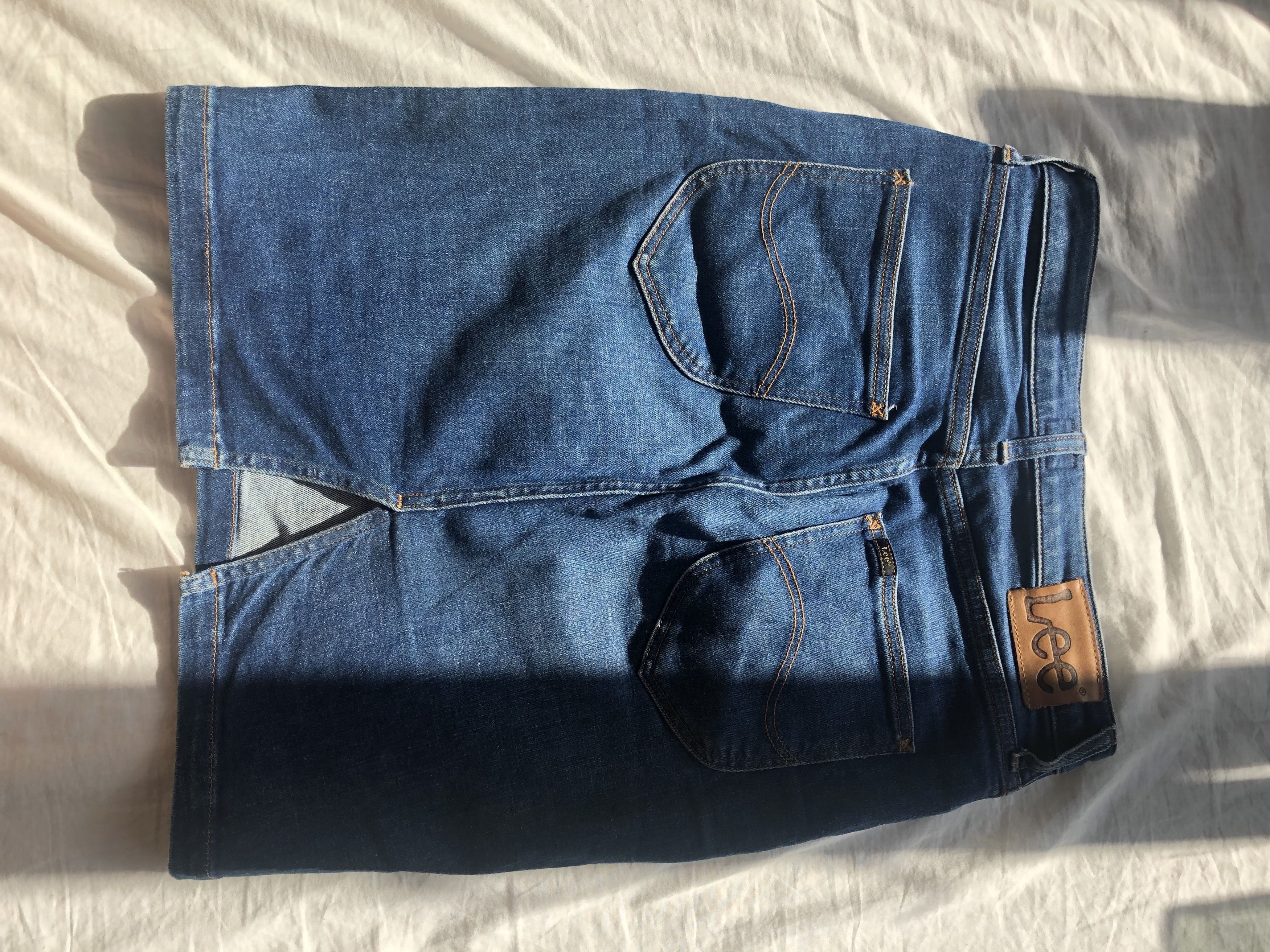 Lee High Waist Skirt (Denim) - W(27) - Lee Size 27" / US 4 / IT 40 - 3 Thumbnail