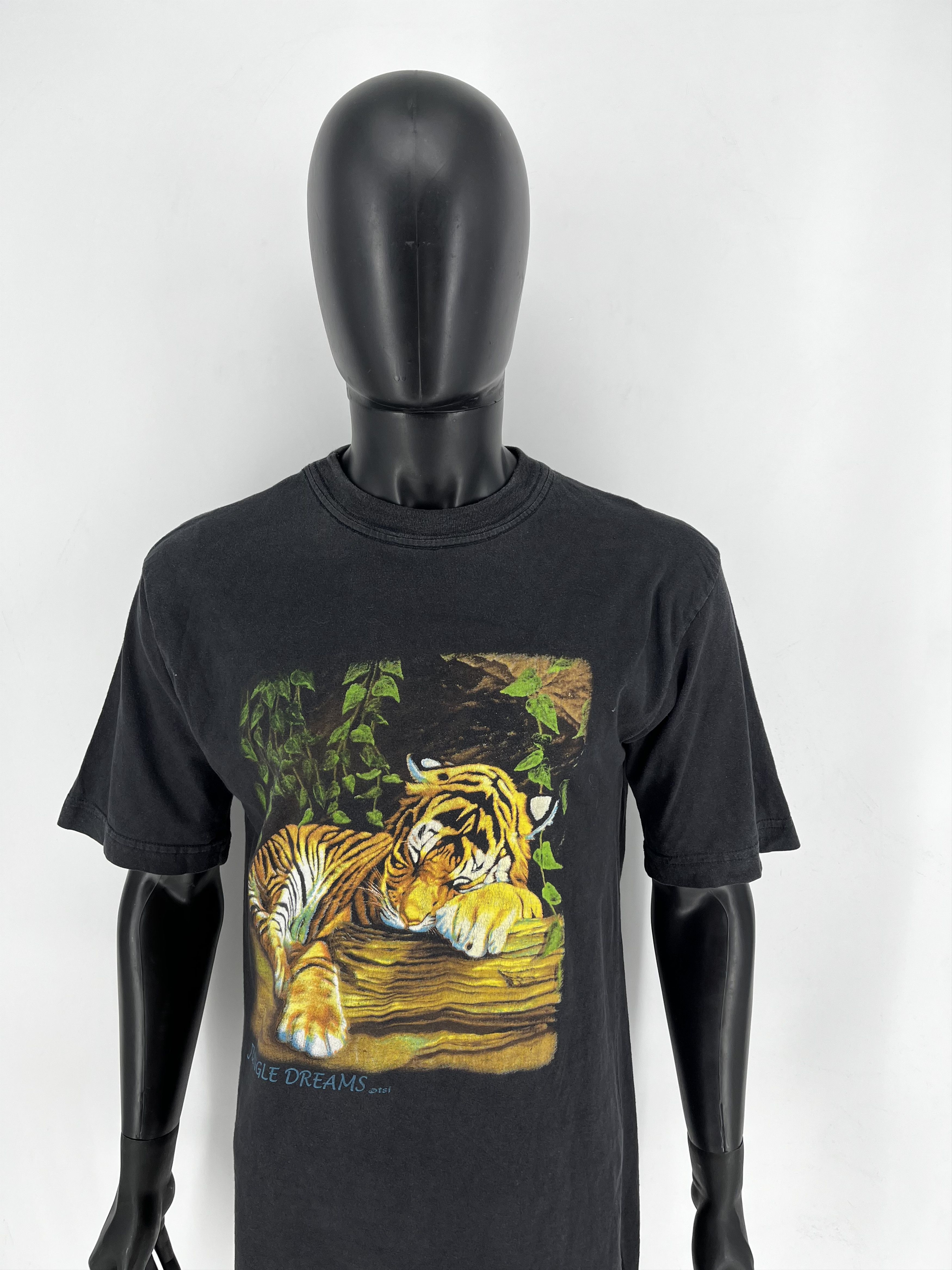 Other Vintage 90s Tiger Face Boxy Fit Tee JUNGLE DREAMS Dtsi Size US XL / EU 56 / 4 - 5 Thumbnail