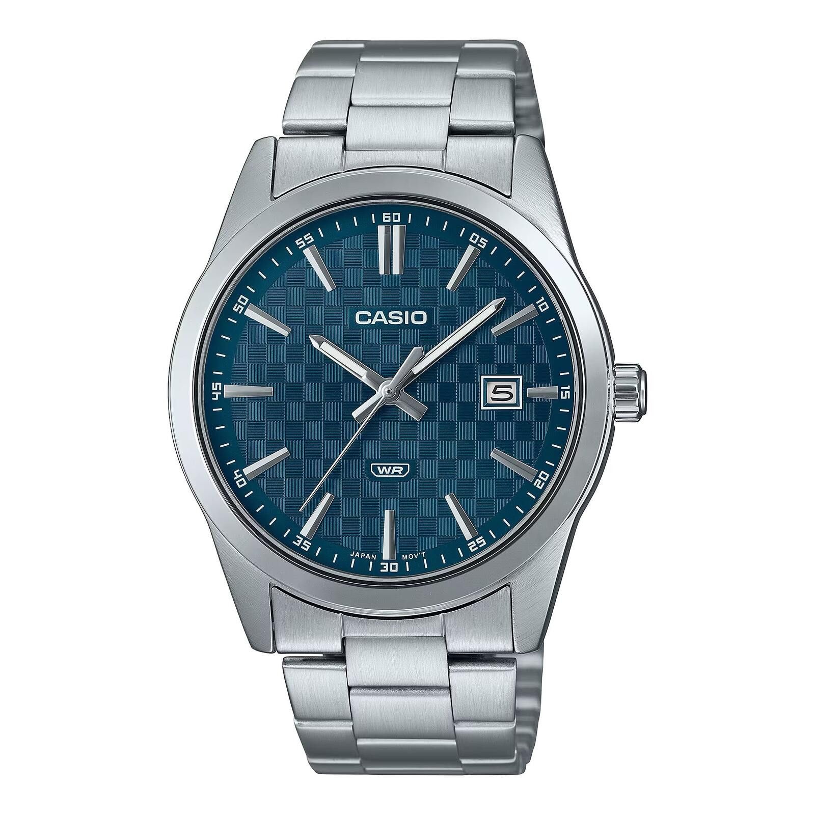 Casio Casio MenÕs Silver Watch with Blue Dial - MTP-VD03D-2A2UDF Size ONE SIZE - 1 Preview