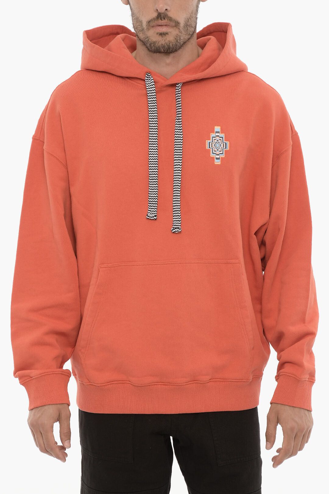 Marcelo Burlon Cotton Hoodie OPTICAL CROSS with Patch Pocket Size US XS / EU 42 / 0 - 1 Thumbnail
