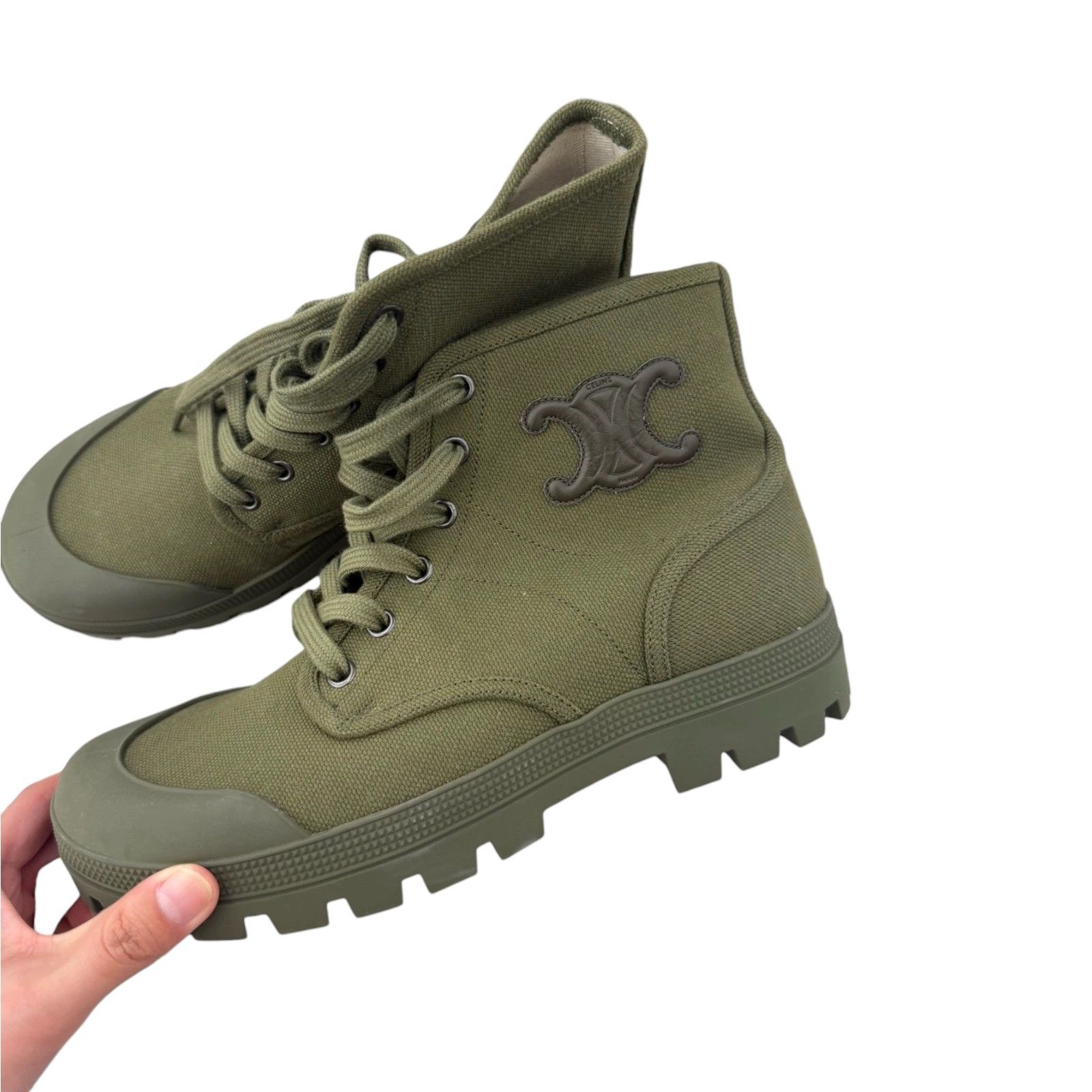 Celine Celine Women's Patapans Canvas Hiking Boots Canvas Size US 8 / IT 38 - 3 Thumbnail