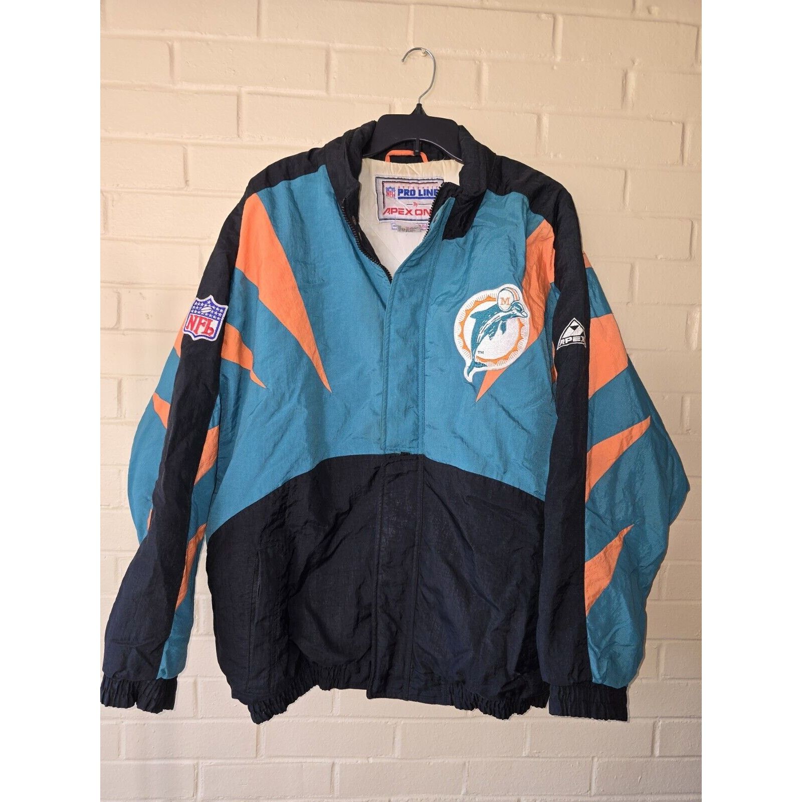 Apex One Vintage Apex One Miami Dolphins Jacket Mens XL Pro Line Size US XL / EU 56 / 4 - 2 Thumbnail