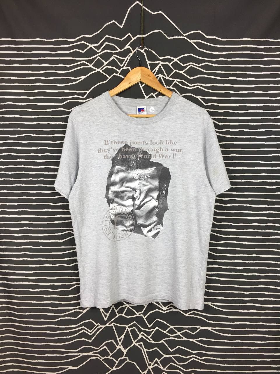 Russell Athletic × Vintage Vtg Russell Athletics World War II Statement Humor Tee Size US L / EU 52-54 / 3 - 1 Thumbnail