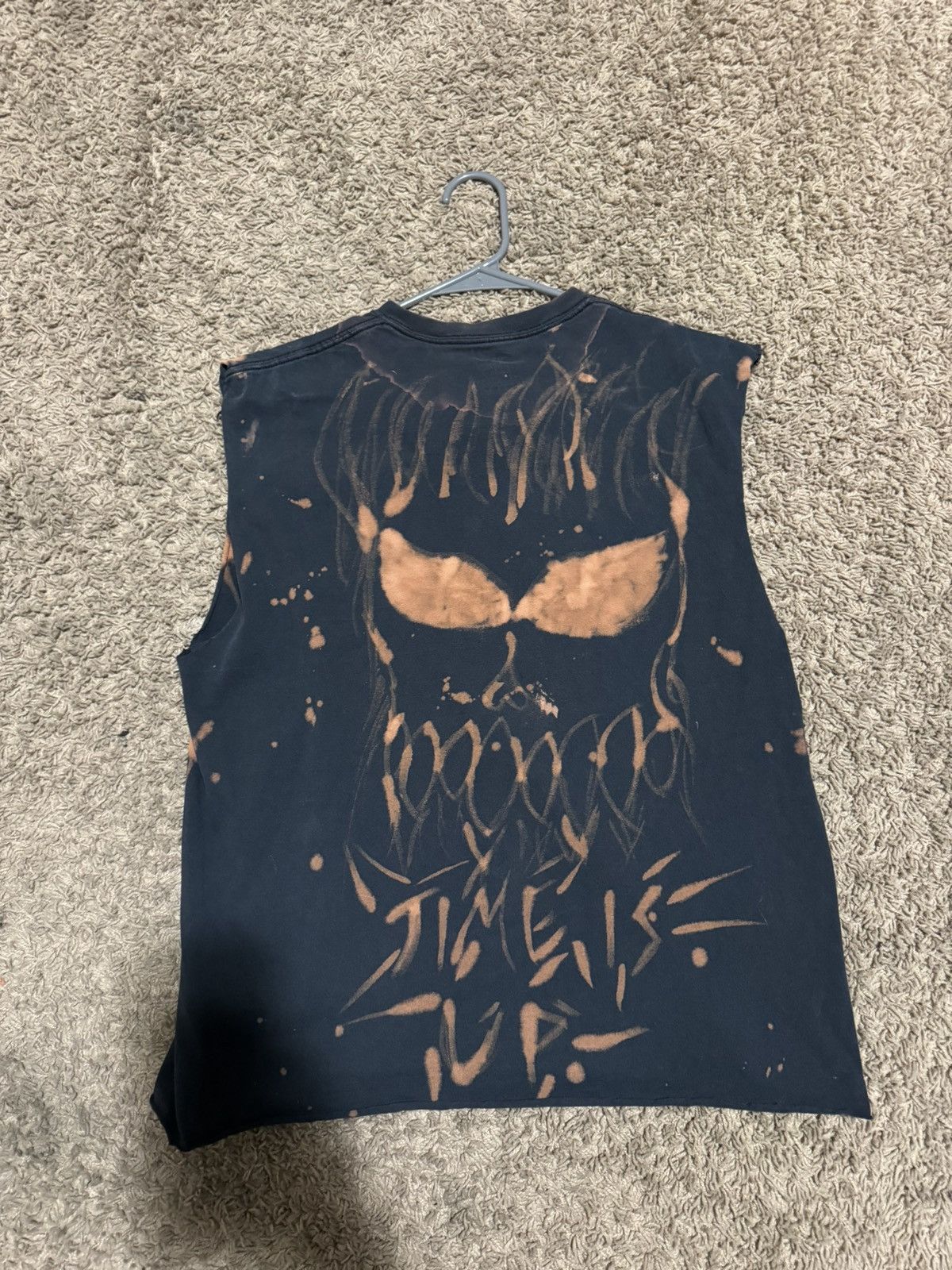 Vintage bleach dye biker shirt Size US L / EU 52-54 / 3 - 2 Thumbnail