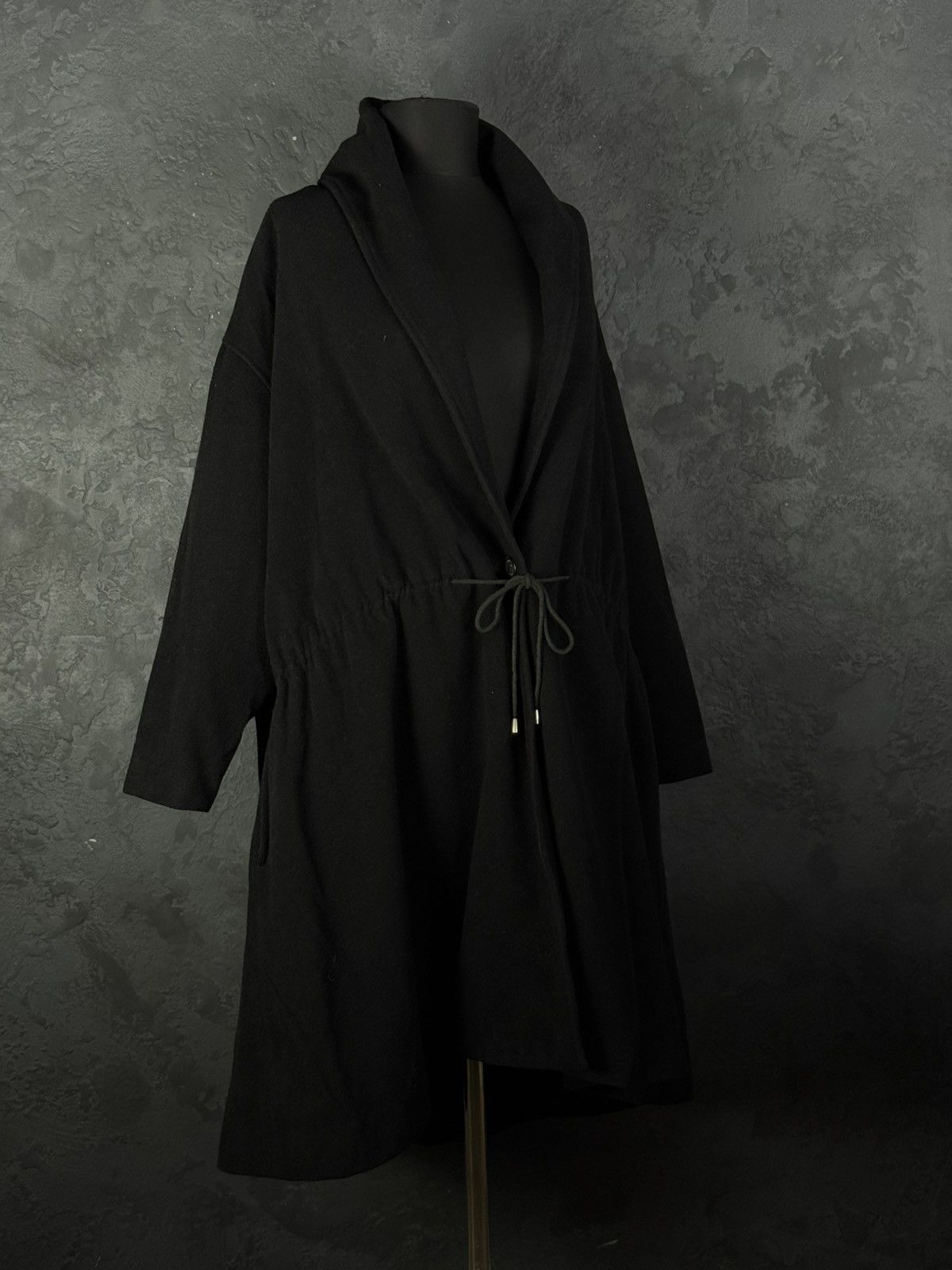 Ann Demeulemeester Ann Demeulemeester Black 100% Wool Oversized Coat Cardigan Size XS / US 0-2 / IT 36-38 - 6 Thumbnail