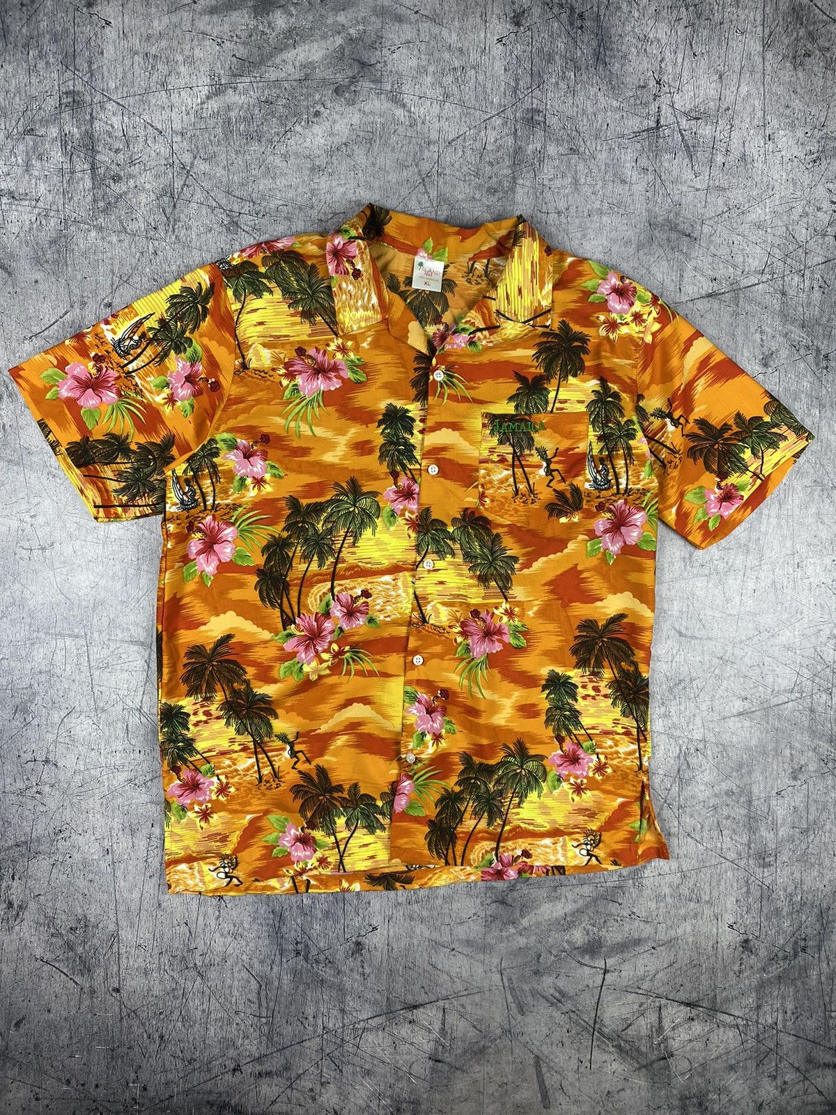 Japanese Brand Mens Vintage Jamaica Hawaiian Crazy Shirt Aloha Wear Size M Size US XL / EU 56 / 4 - 2 Thumbnail