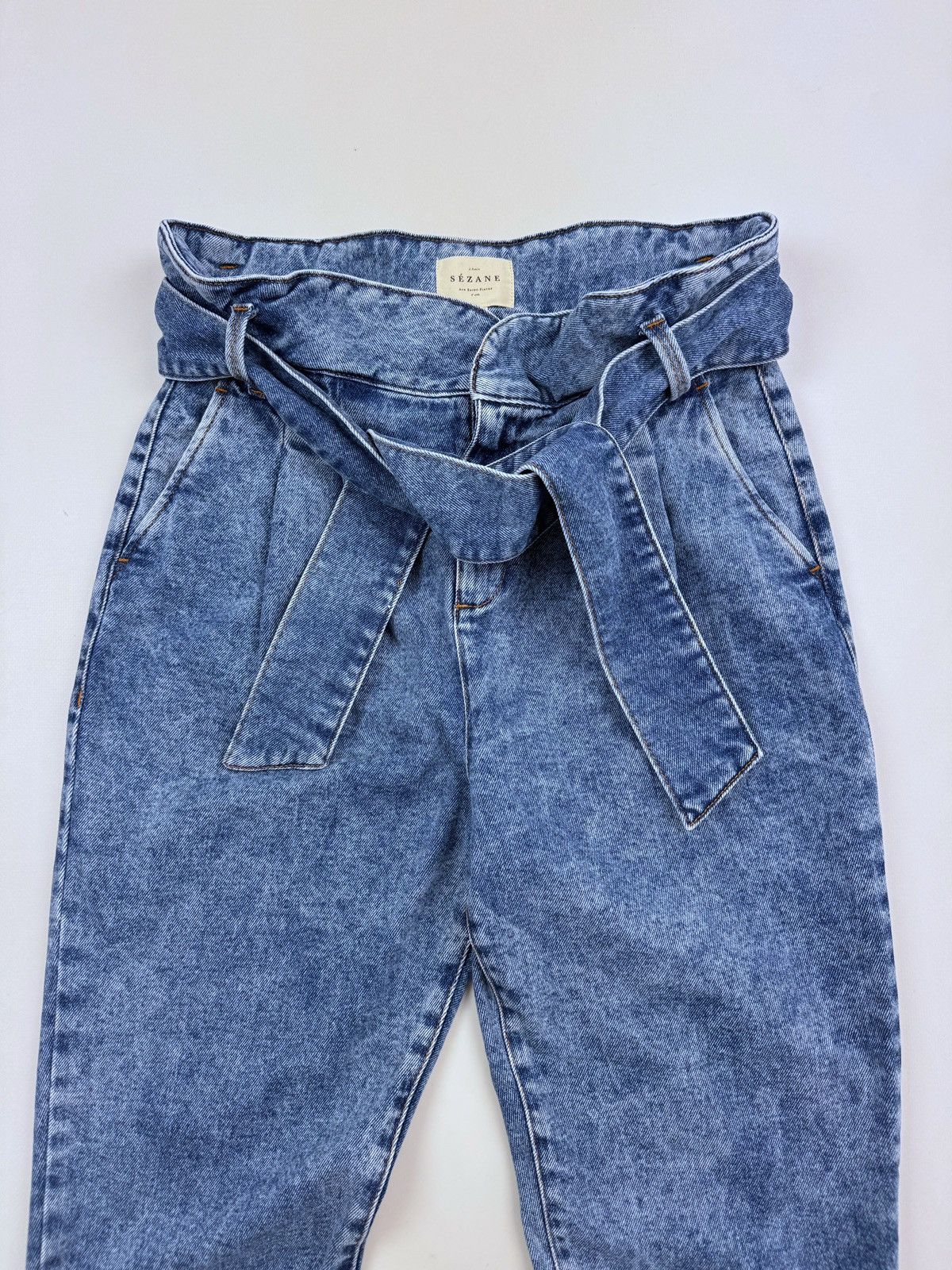 Sezane Sezane Washed Denim High-Rise Women’s Jeans Size 26" / US 2 / IT 38 - 4 Thumbnail