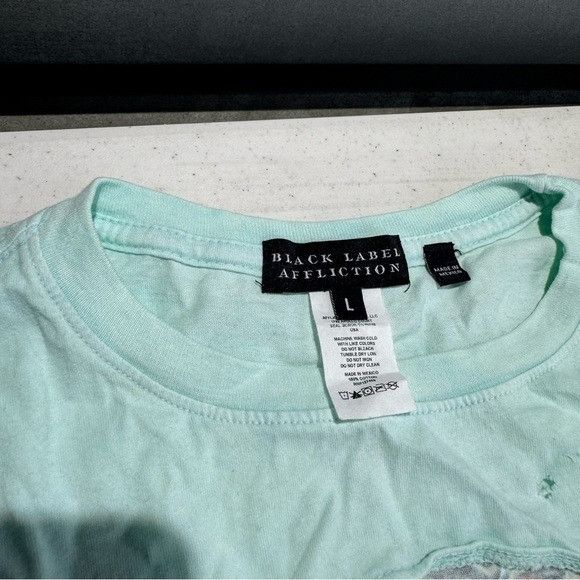 Affliction NEW AFFLICTION BLACK LABEL WOMEN’S TEAL T-SHIRT SZ LARGE L Size L / US 10 / IT 46 - 3 Thumbnail