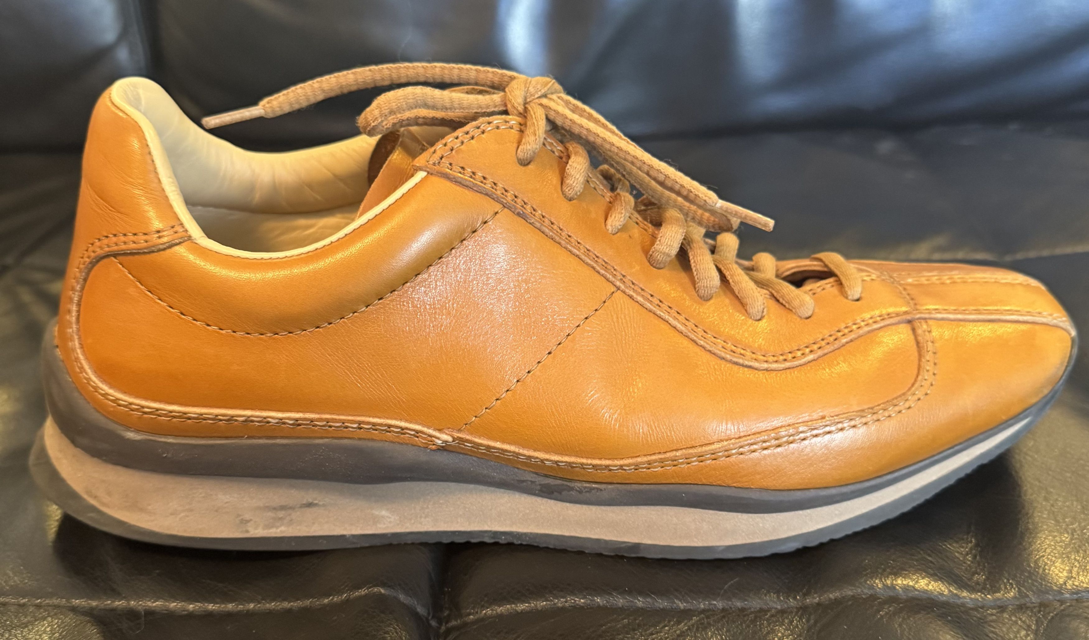 靴 archive PRADA SPORT leather sneaker PRADA - Archive Prada Sport Lace Up Leather Sneakers