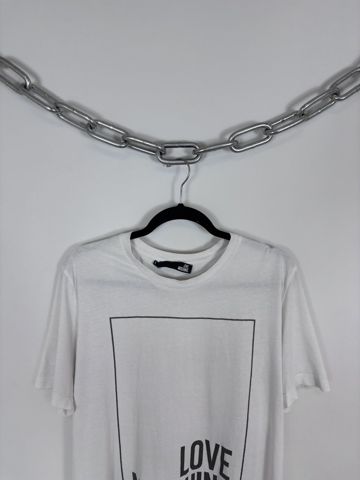 Moschino Love Moschino Men’s Big Logo White T-Shirt Tee Size US L / EU 52-54 / 3 - 2 Thumbnail