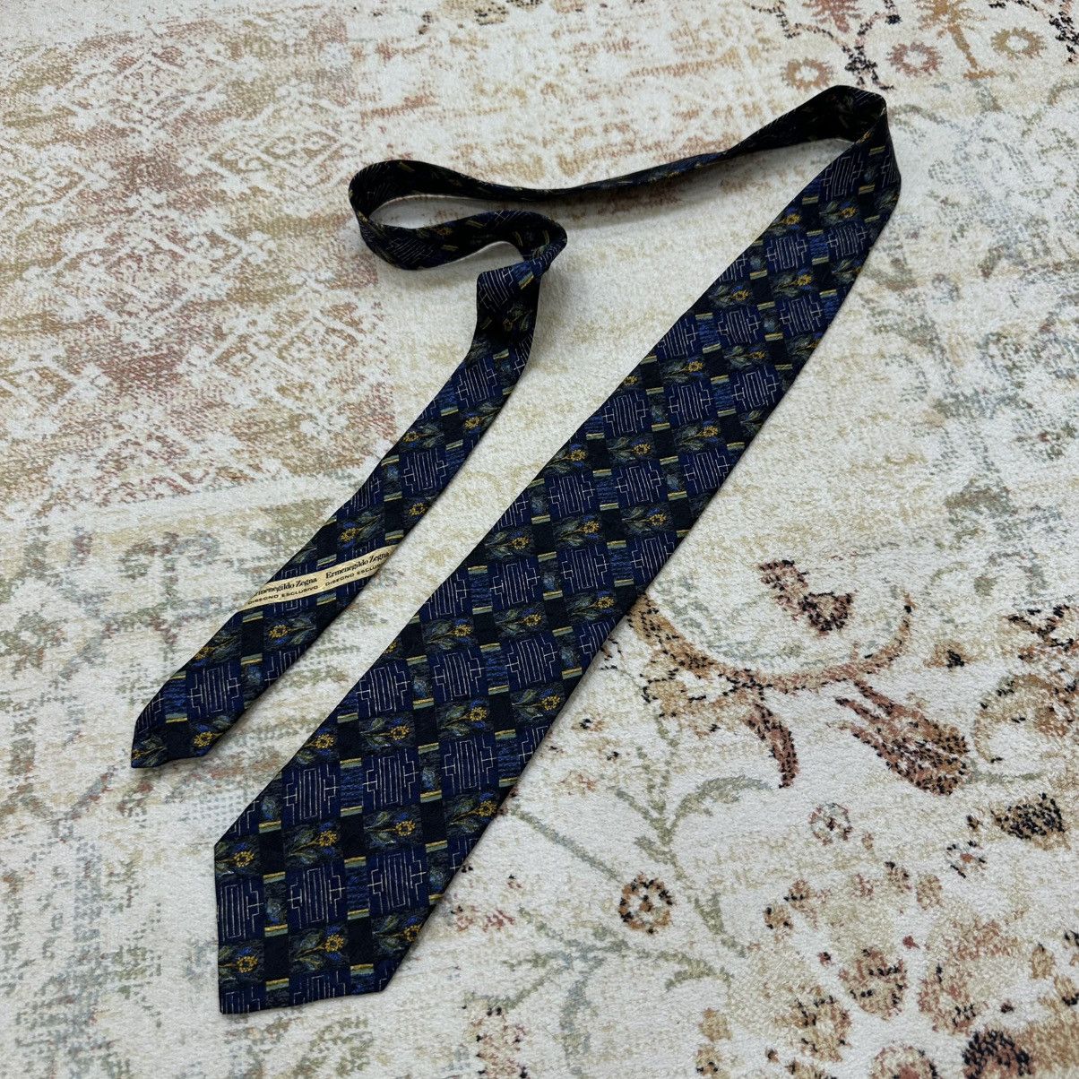 Ermenegildo Zegna Vintage Ermenegildo Zegna Tie Silk Y2K 90s USA Size ONE SIZE - 1 Thumbnail