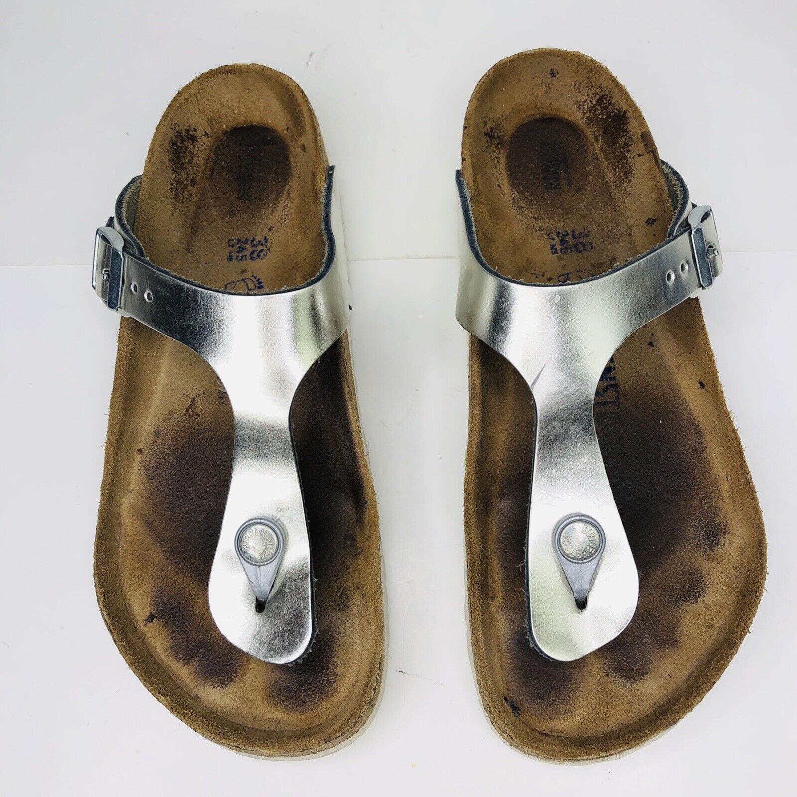 Birkenstock Birkenstock Women's Gizeh Thong Sandals Silver Size EU 38 Size US 7.5 / IT 37.5 - 2 Thumbnail