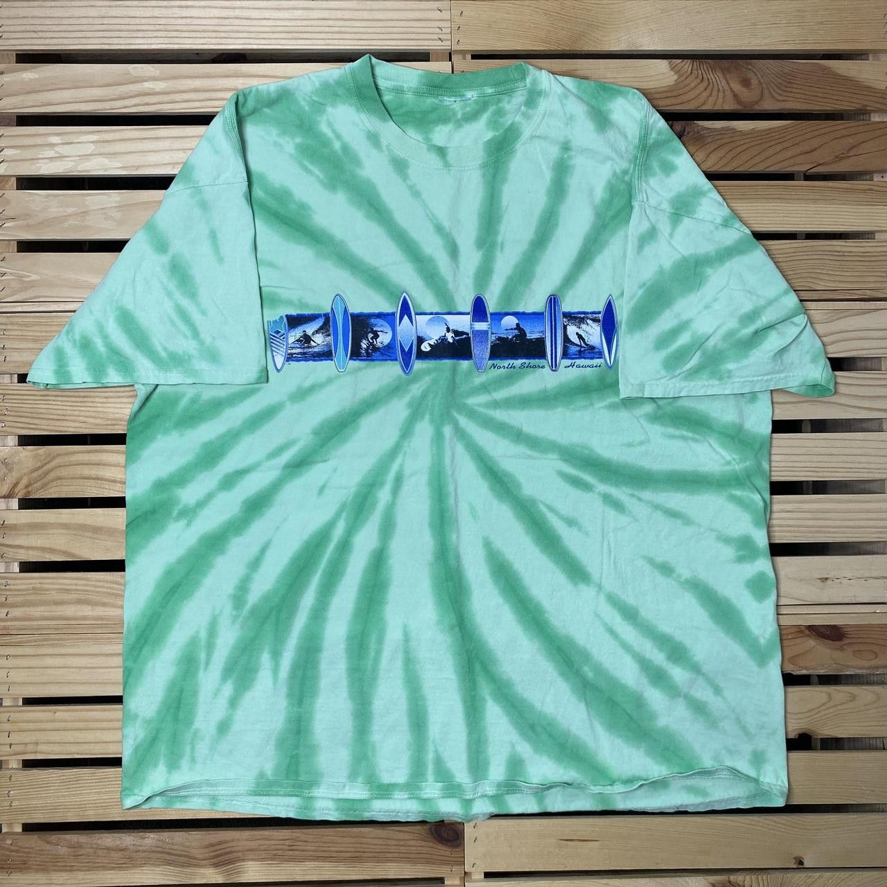 Other Vintage North Shore, HI Green Tie-Dye Surf Tee Size 2XL Size US XXL / EU 58 / 5 - 1 Thumbnail