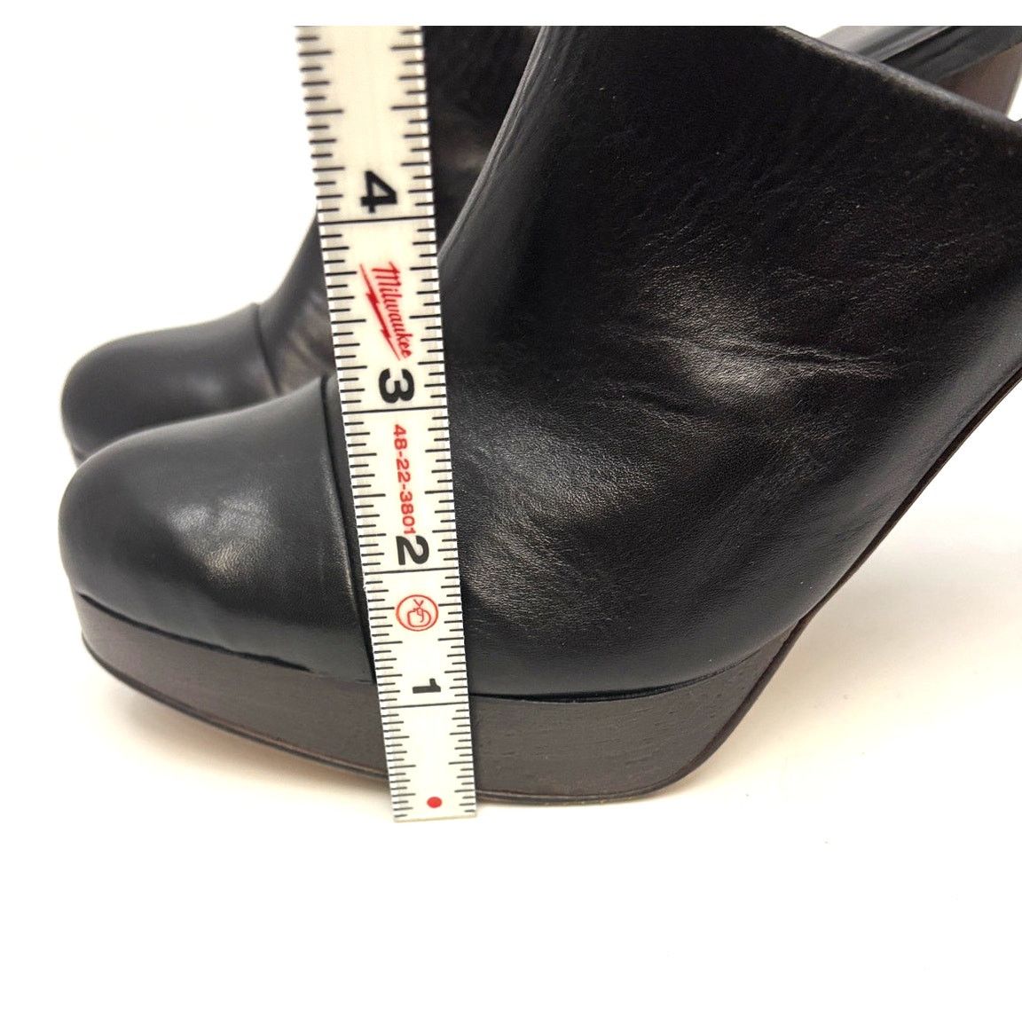 Cole Haan Size 11| COLE HAAN Black Leather Nike Air Platform Clog Mule Size US 11 / IT 41 - 6 Thumbnail
