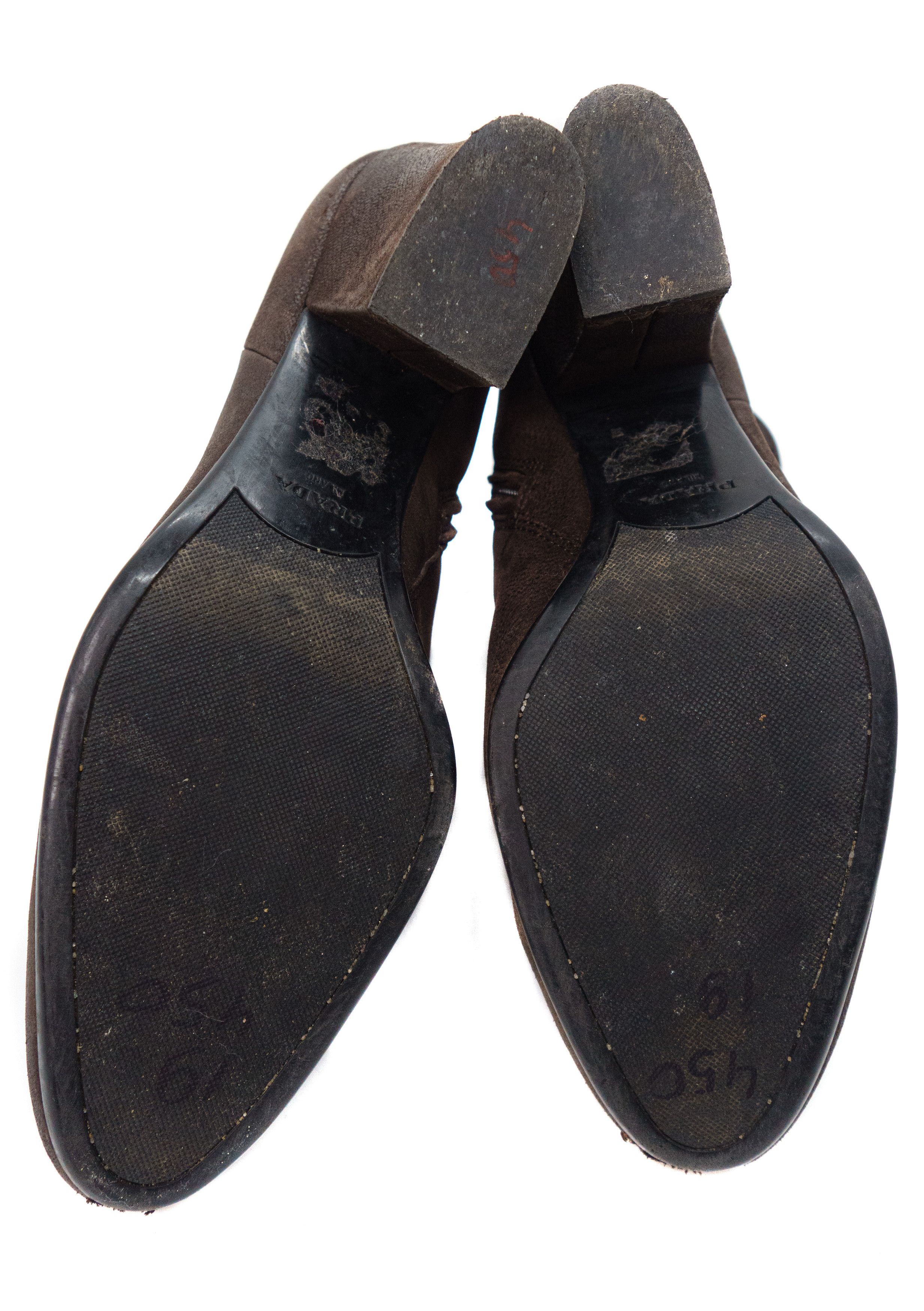 Prada Logo Leather Ankle Toe Boots Size US 8.5 / IT 38.5 - 6 Thumbnail
