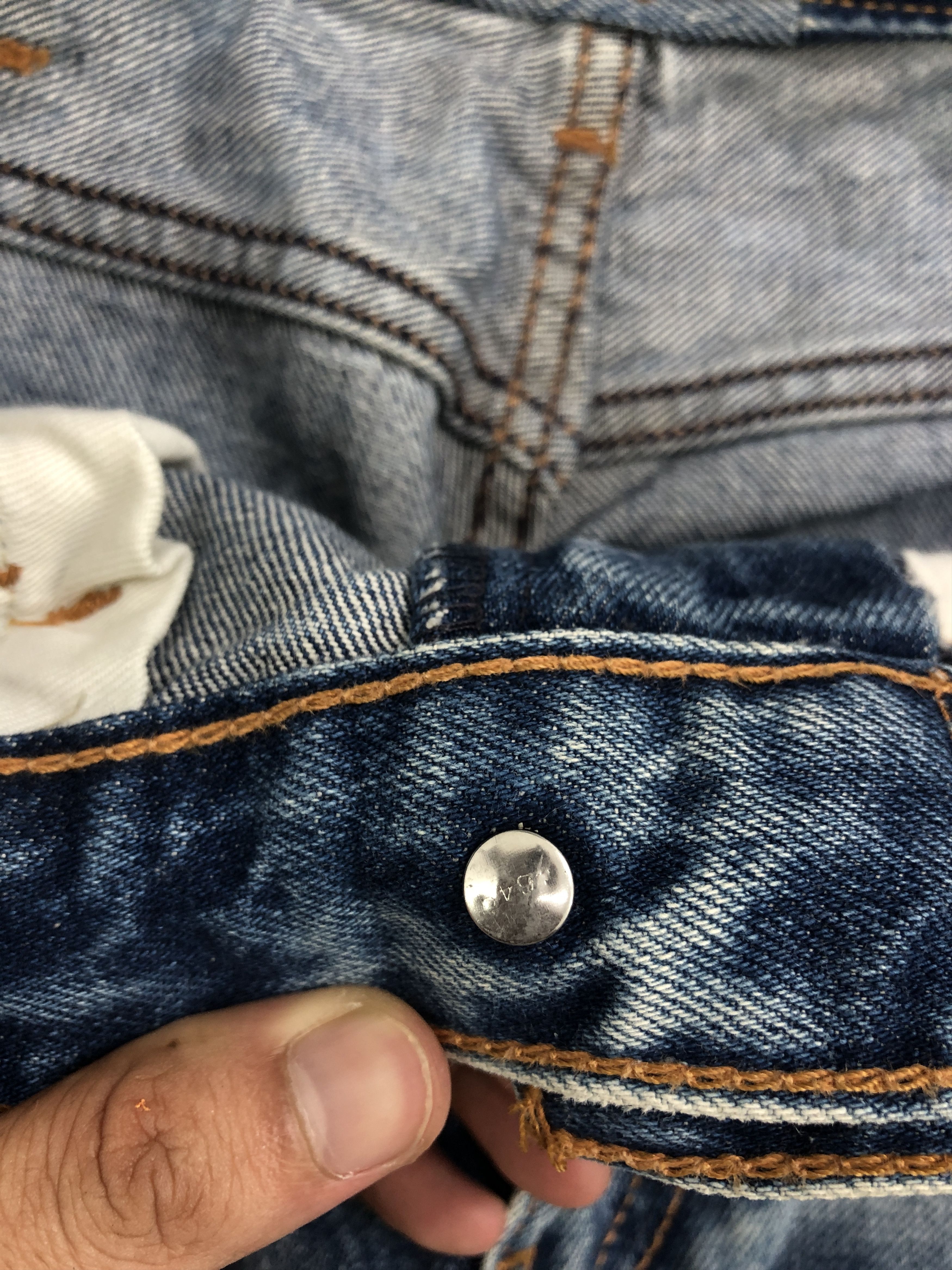 Levi's Vintage Levis 505 C Orange Tab Acid Wash Blue Jeans S0017 Size US 29 - 14 Thumbnail