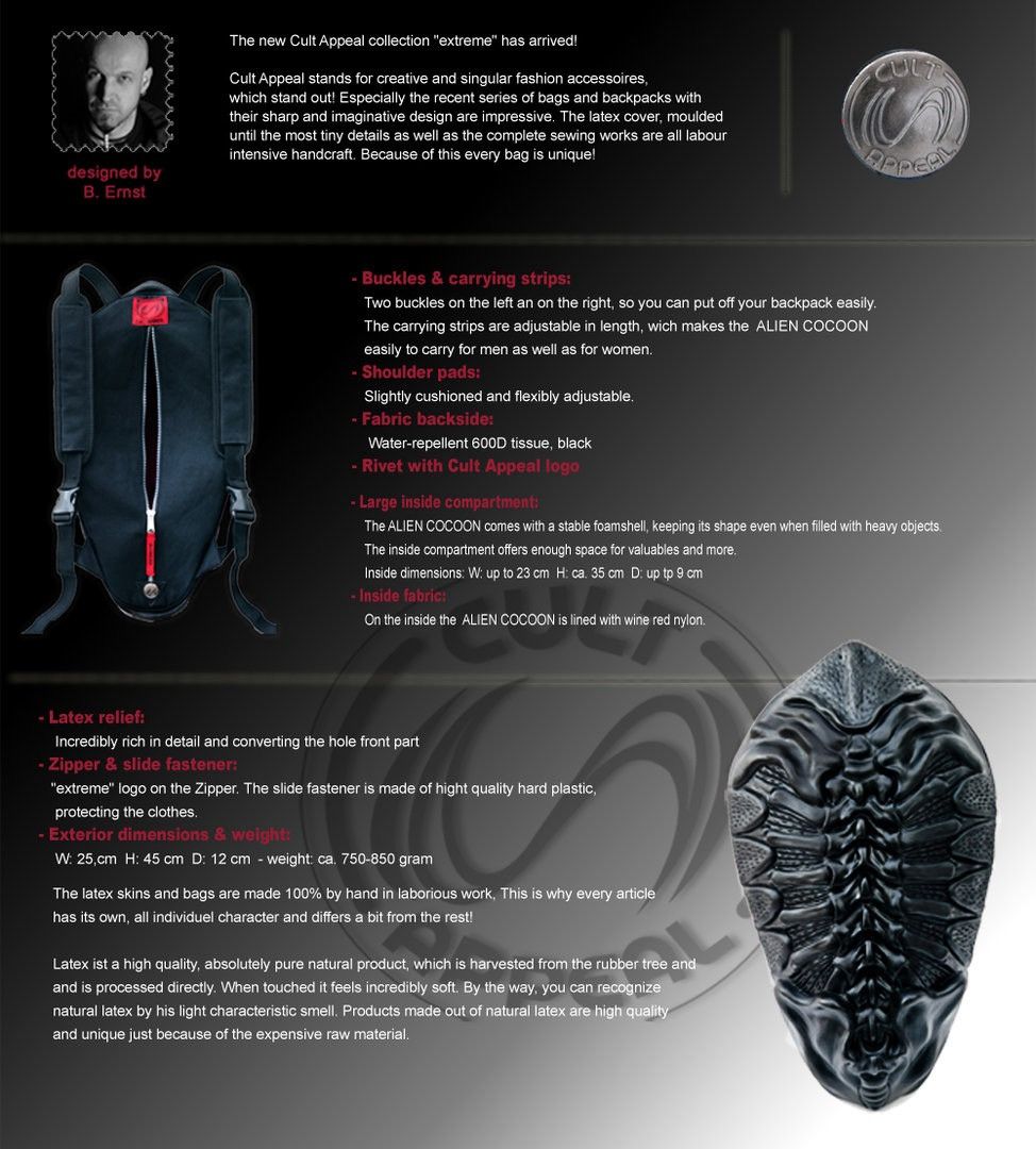 Other Alien Cocoon - Cult Appeal EXTREME Backpack Size 44 - 6 Thumbnail