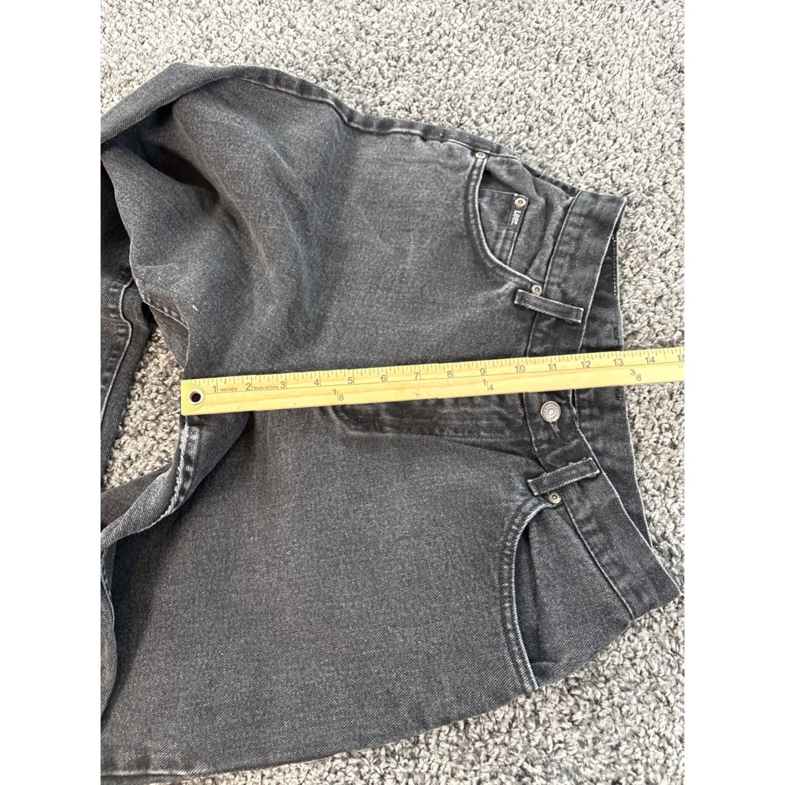Lee VINTAGE Lee Mom Jeans Womens 28x30 Black High Rise Dark Wash 90s Womens Size 32" / US 10 / IT 46 - 5 Thumbnail