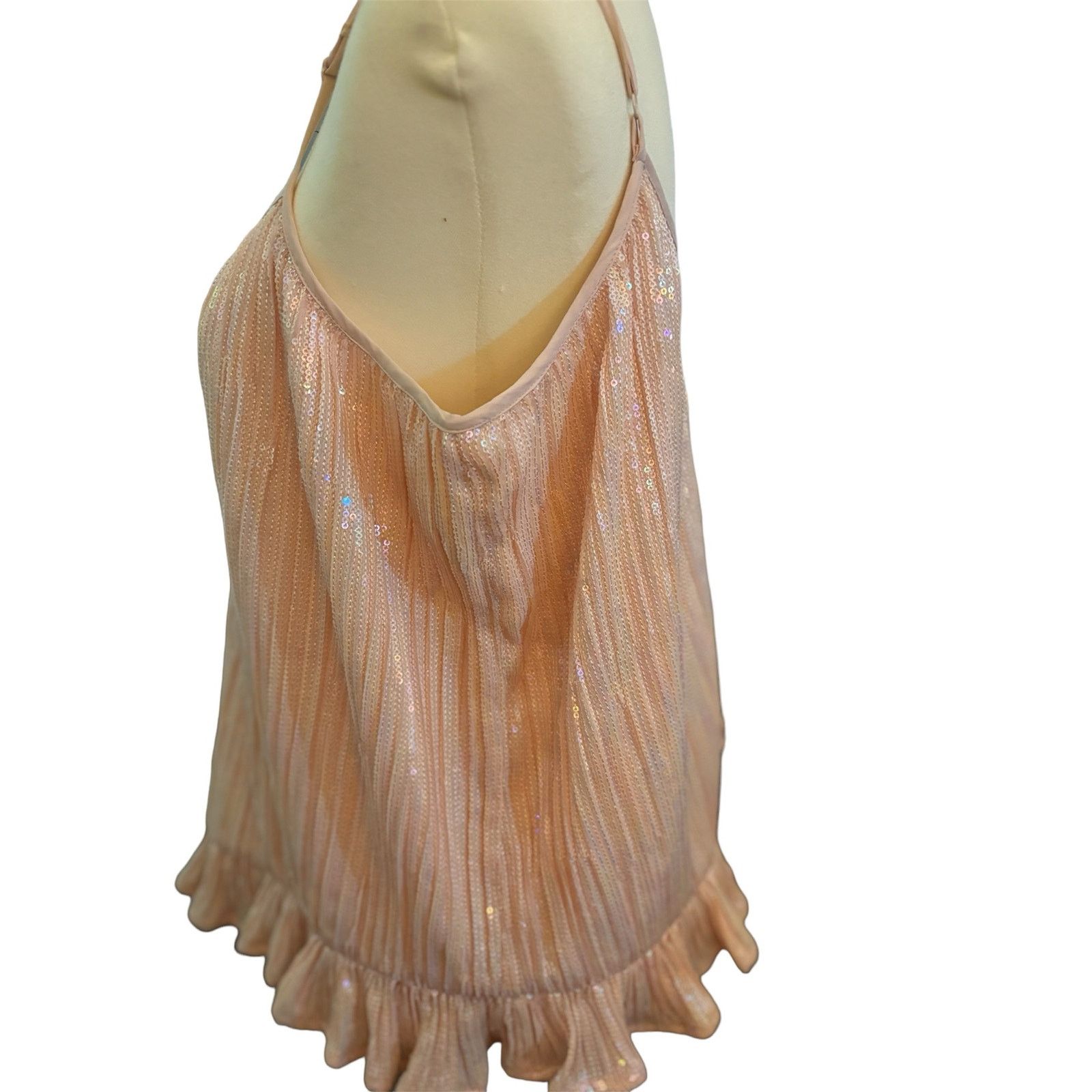 Anthropologie Anthropologie Amelia Pink Sequined Cami, Plus Size 14, NWT Size XL / US 12-14 / IT 48-50 - 3 Thumbnail