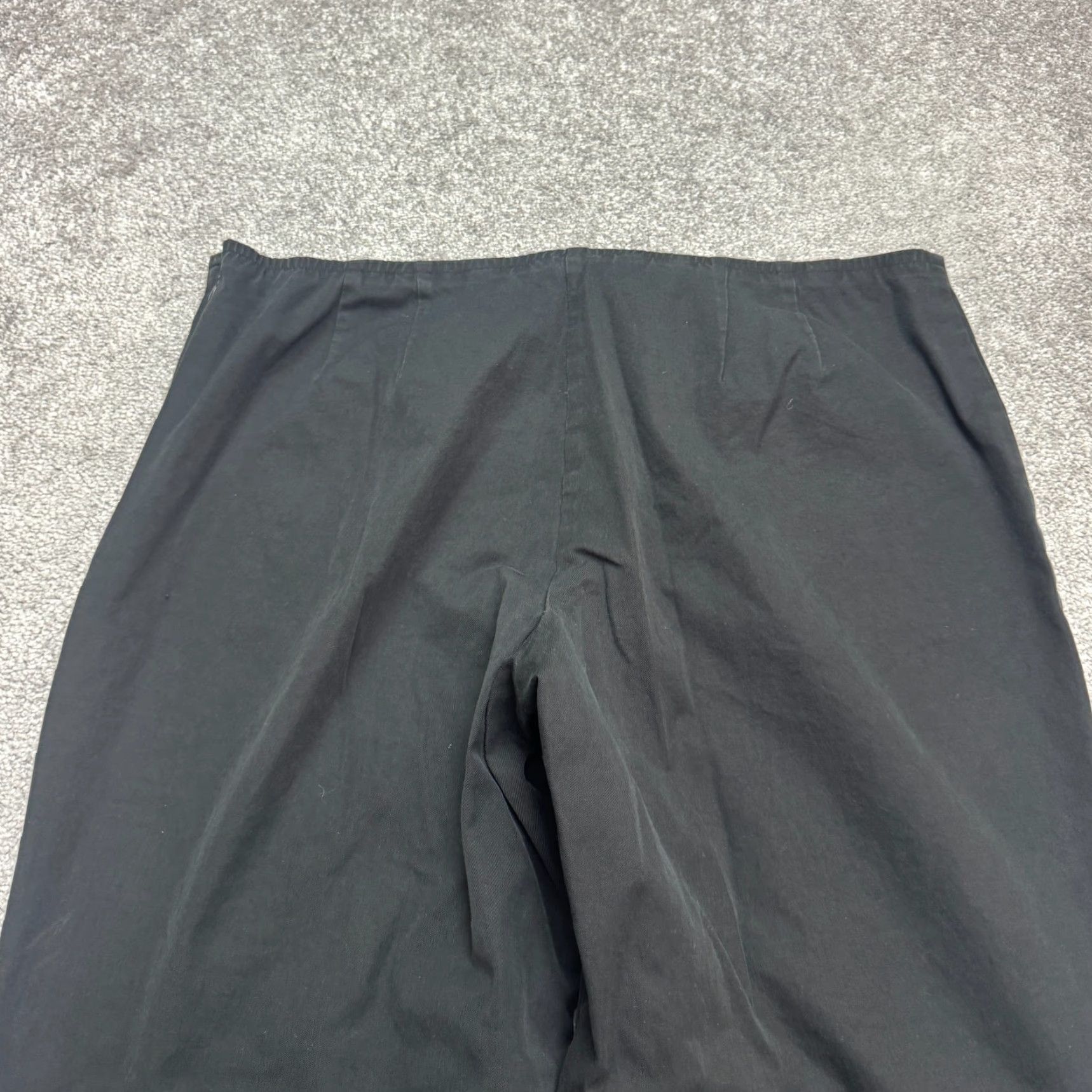 Eileen Fisher Eileen Fisher Pull On Ankle Pants womens Large Black Mid Rise Straight Leg 38x27 Size 36" / US 14 / IT 50 - 3 Thumbnail