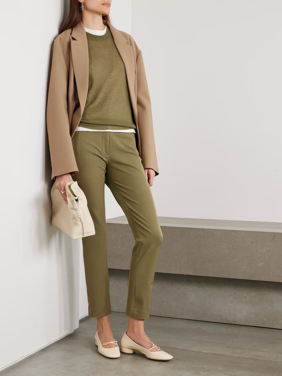 Joseph JOSEPH Cropped gabardine straight-leg pants women size 36 Size 25" / US 0 / IT 36 - 2 Thumbnail