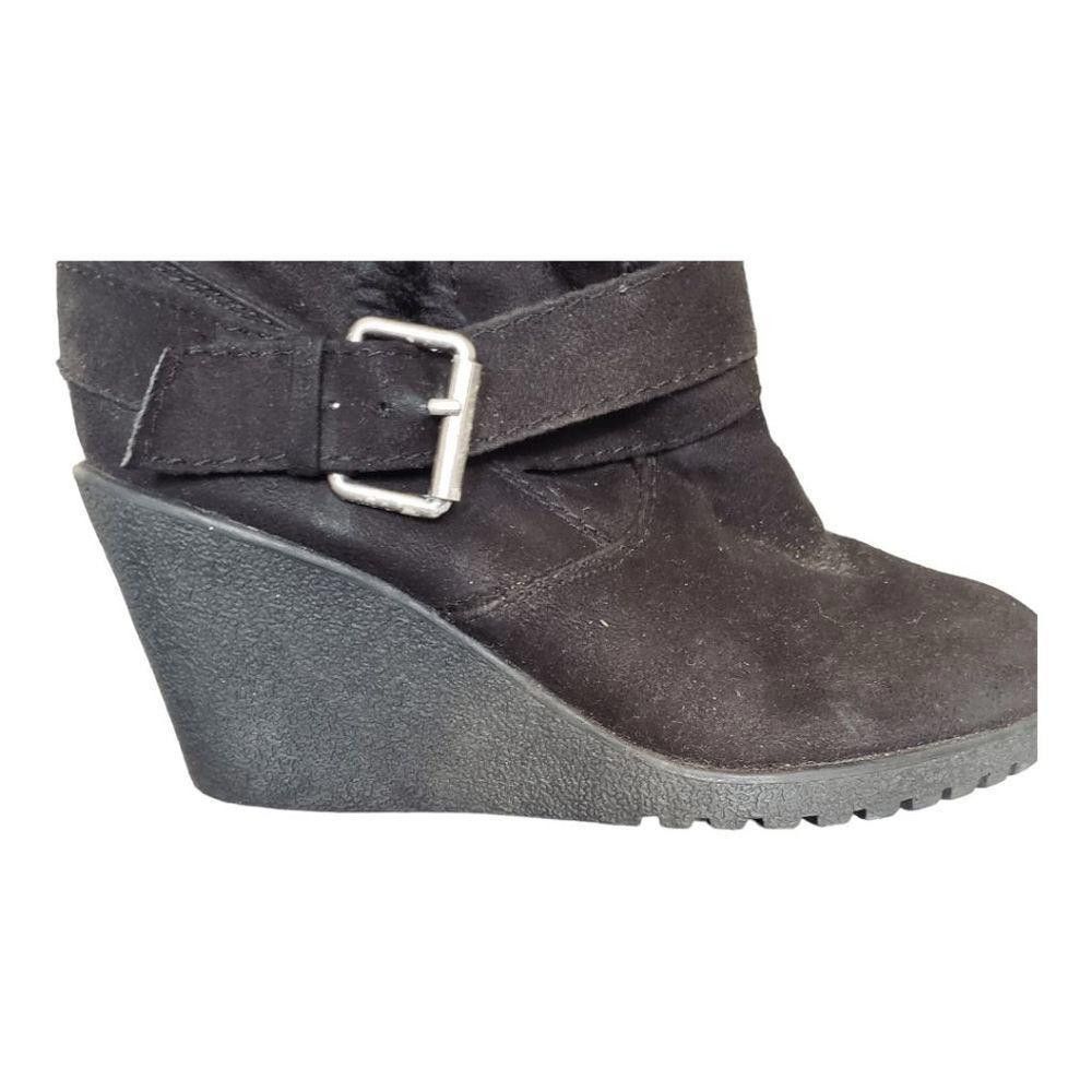 Donald Pliner CT1809a Donald J Pliner Black Suede Fur Top Boots 6.5 Size US 6.5 / IT 36.5 - 8 Thumbnail