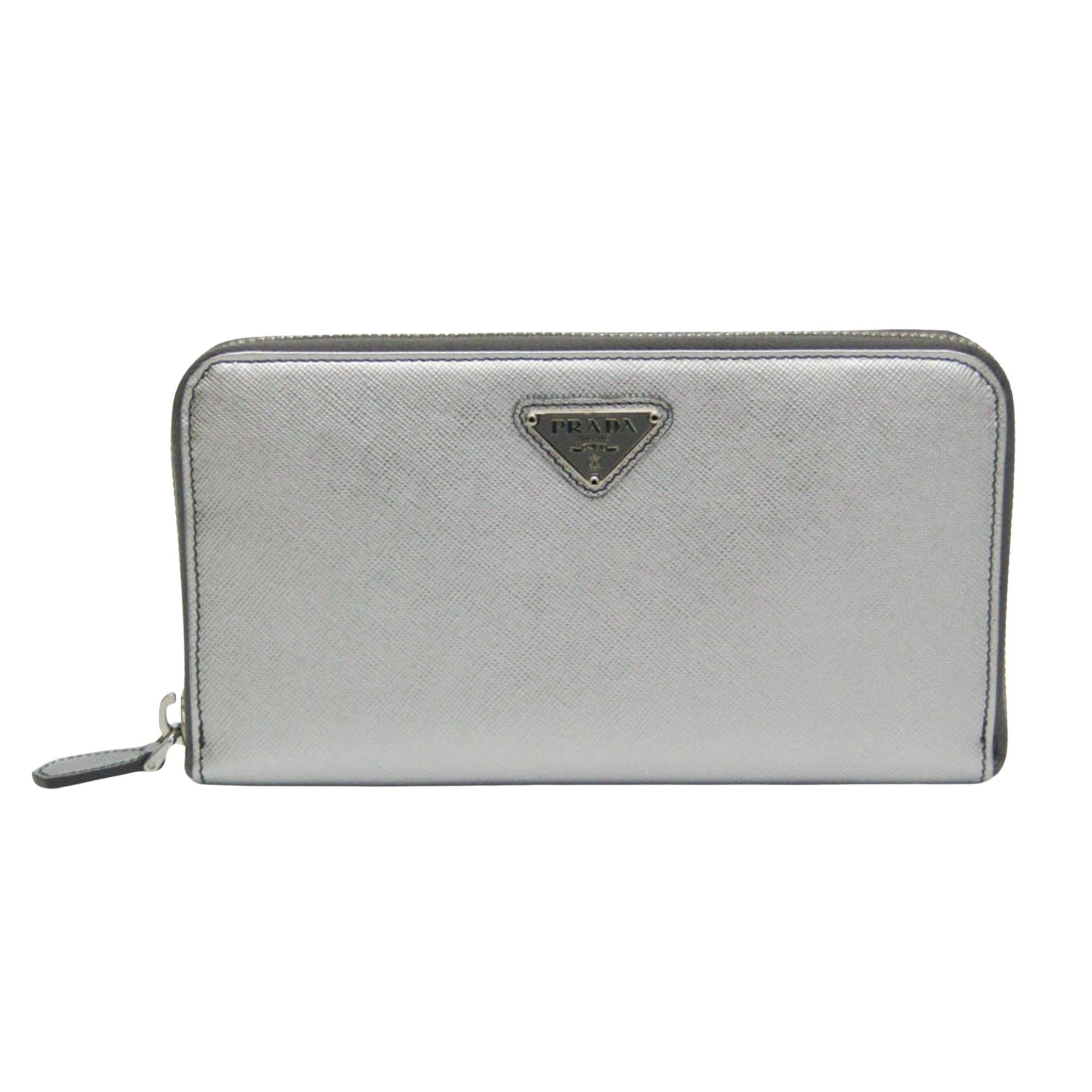 Prada Silver Leather Wallet (Pre-Owned) Size ONE SIZE - 1 Thumbnail