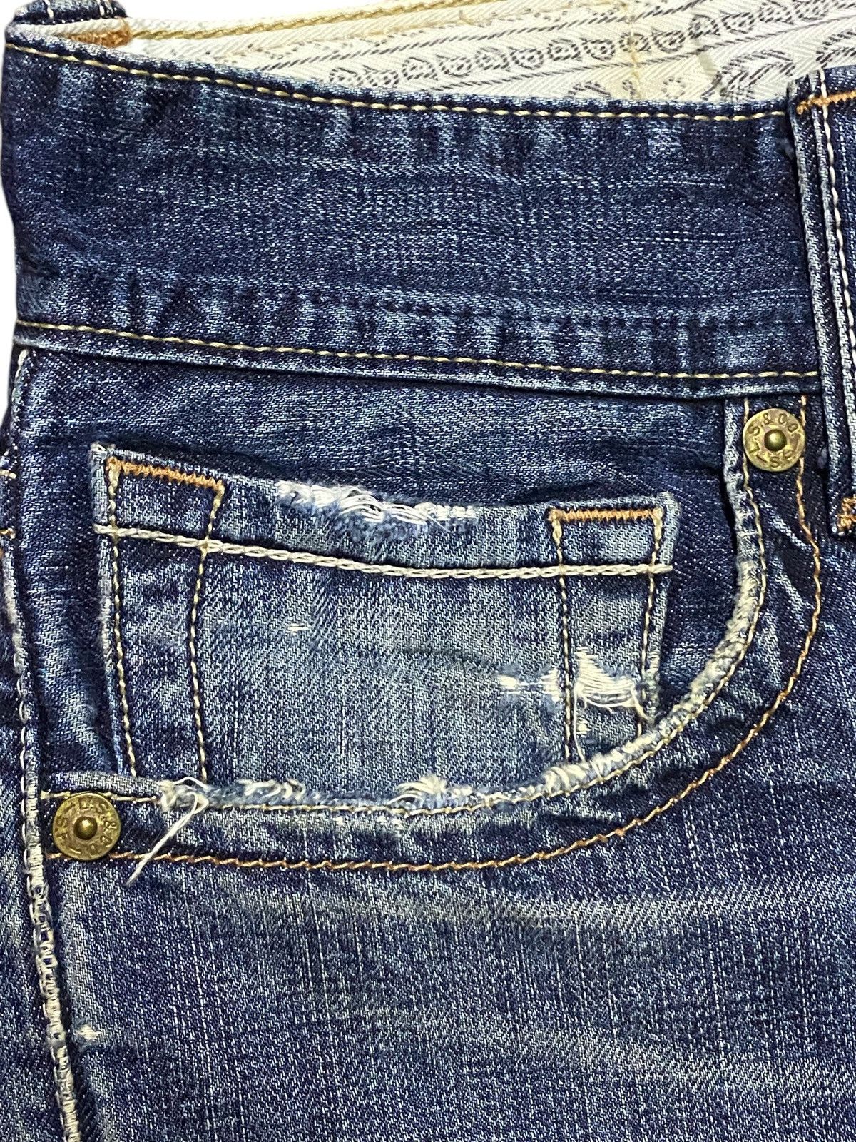 Levi's Vintagw Levis 505 Mud Wash Distressed Loose Jeans Size US 34 / EU 50 - 8 Thumbnail