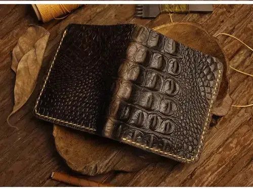Other Handmade Crocodile Pattern Short Wallet Size ONE SIZE - 4 Thumbnail