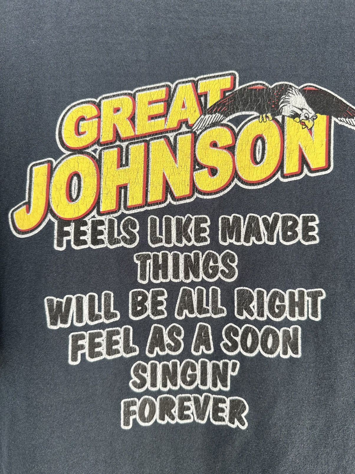 Harley Davidson Thrashed Vintage 90s Great Johnson Motorcycle Sun Faded Tee Size US M / EU 48-50 / 2 - 10 Thumbnail