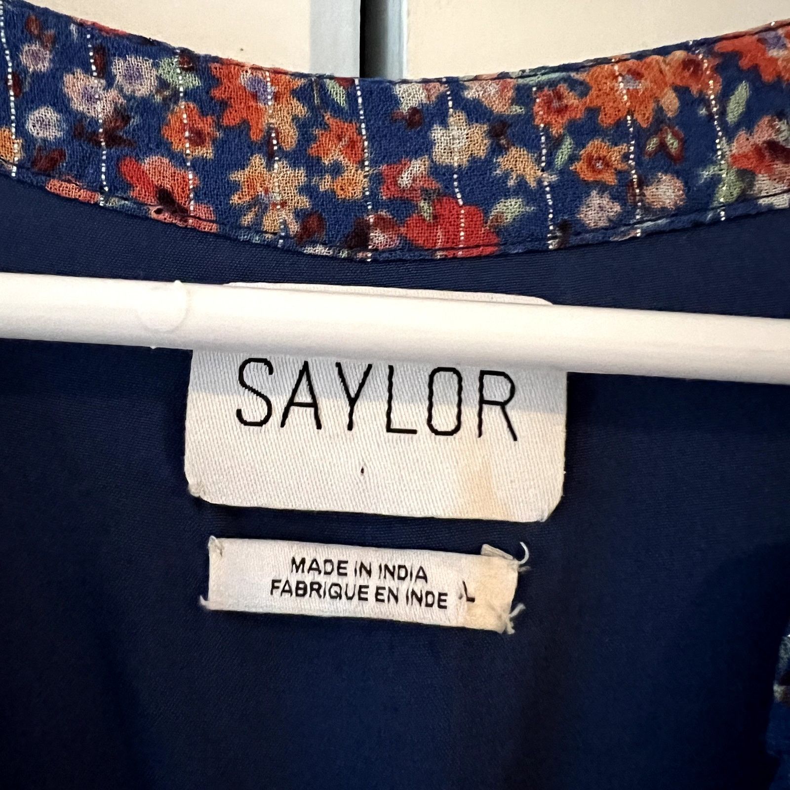 Saylor saylor lyna maxi floral dress size L blue red CL Size L / US 10 / IT 46 - 5 Thumbnail
