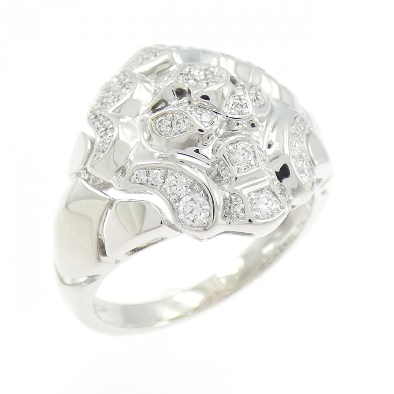 Chanel Chanel Chanel Sous Le Lion 18K White Gold Diamond Ring Size 15.5 Precious Metal Ring DUTY FREE for USA Size ONE SIZE - 1 Thumbnail