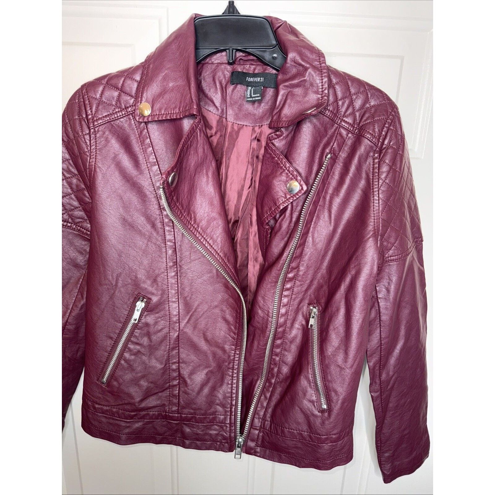Forever 21 Forever 21 Leather Motorcycle Jacket Women’s Small Bomber Size S / US 4 / IT 40 - 5 Thumbnail