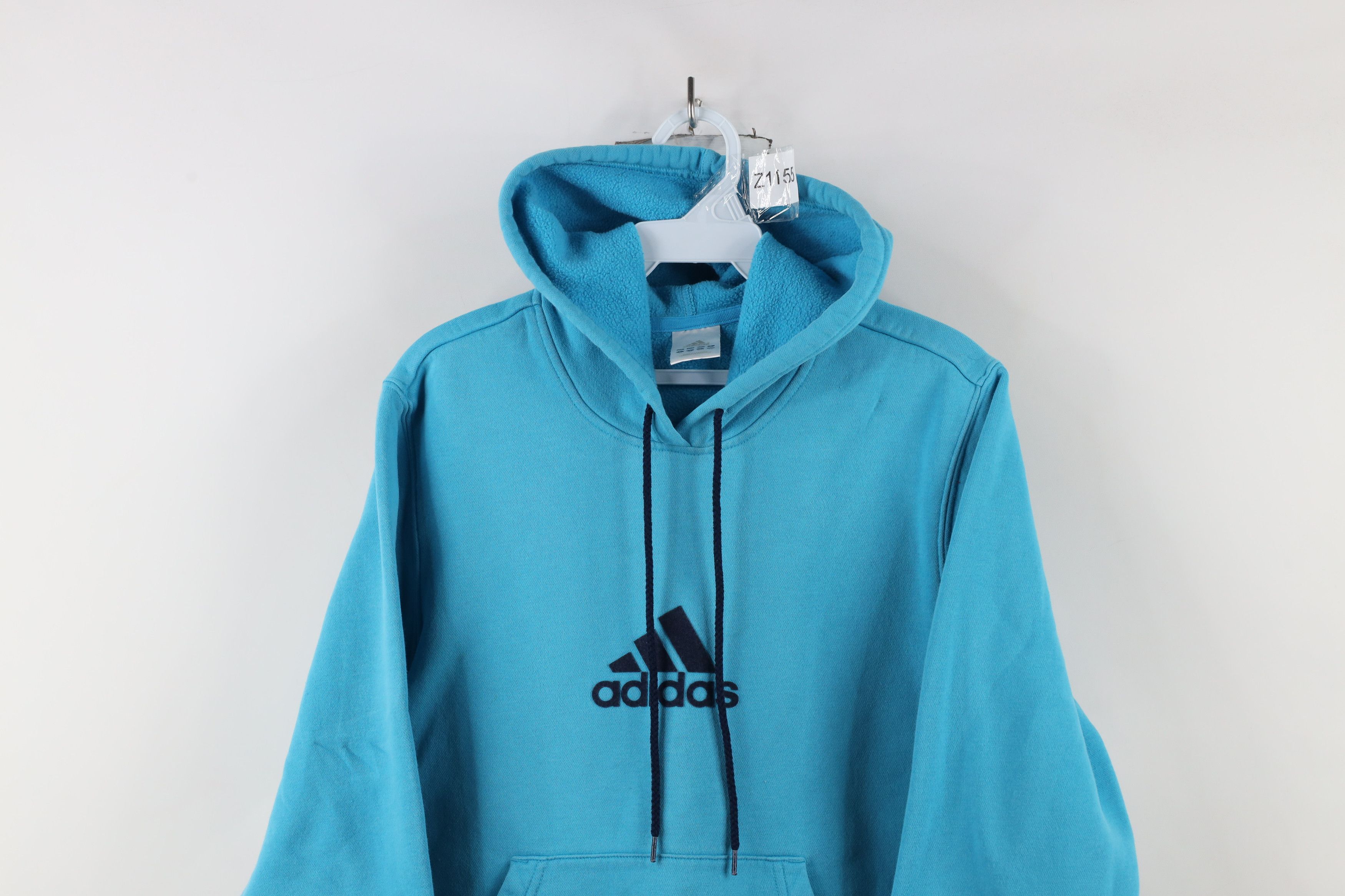 Adidas × Vintage Vintage Y2K Adidas Spell Out Felt Letter Hoodie Sweatshirt Size L / US 10 / IT 46 - 2 Thumbnail