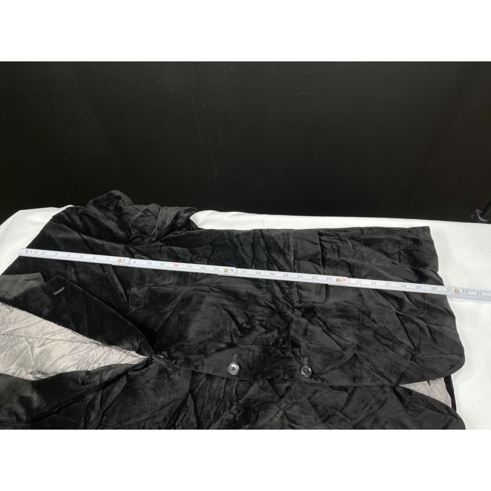 Calvin Klein Calvin Klein SKU 500 Mens Black Velvet Blazer Jacket Size 44 Size 44R - 10 Thumbnail