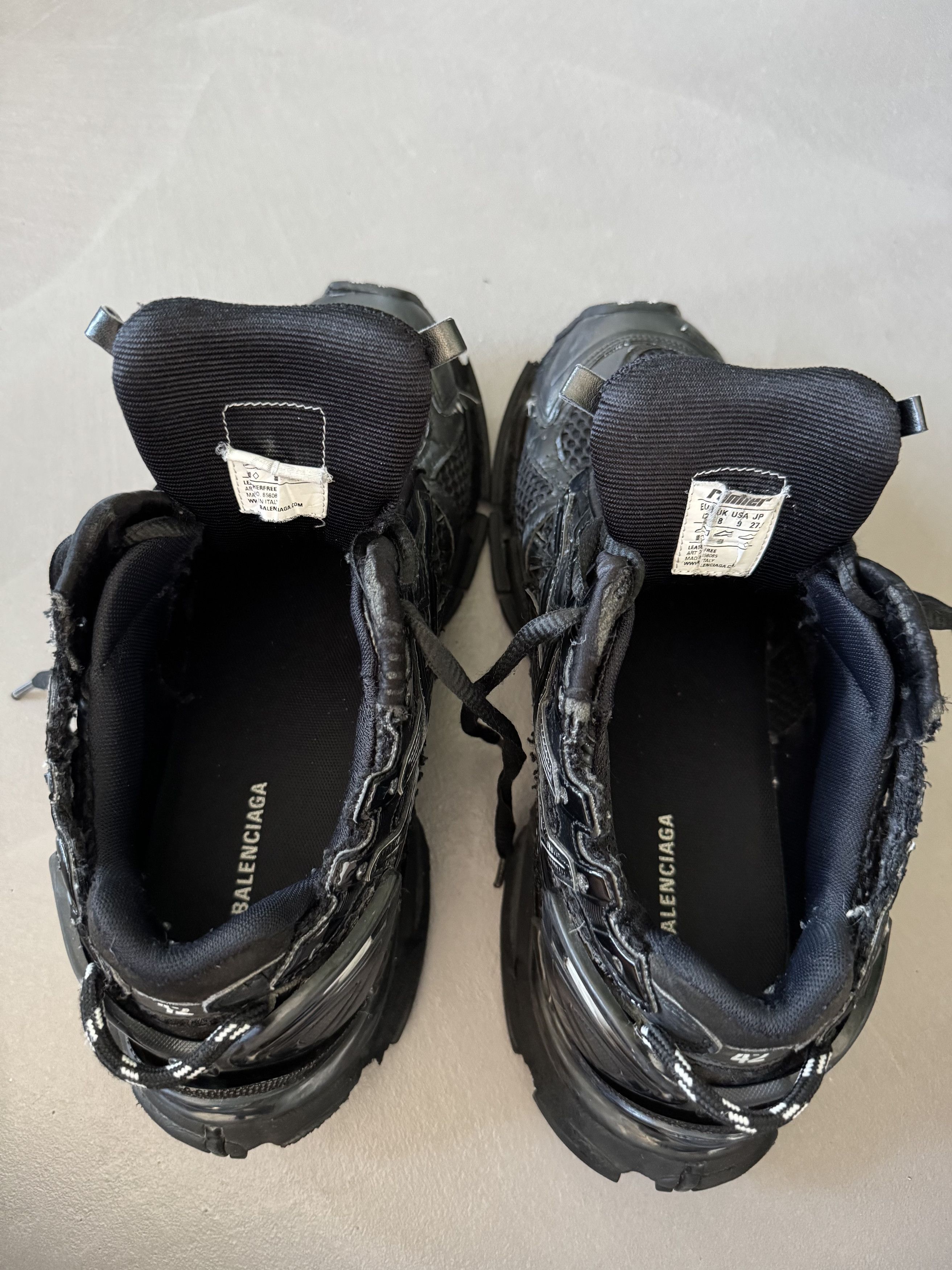 Balenciaga Balenciaga Runner Black, Mesh / Nylon Sneakers - Italy Size US 9 / EU 42 - 12 Thumbnail