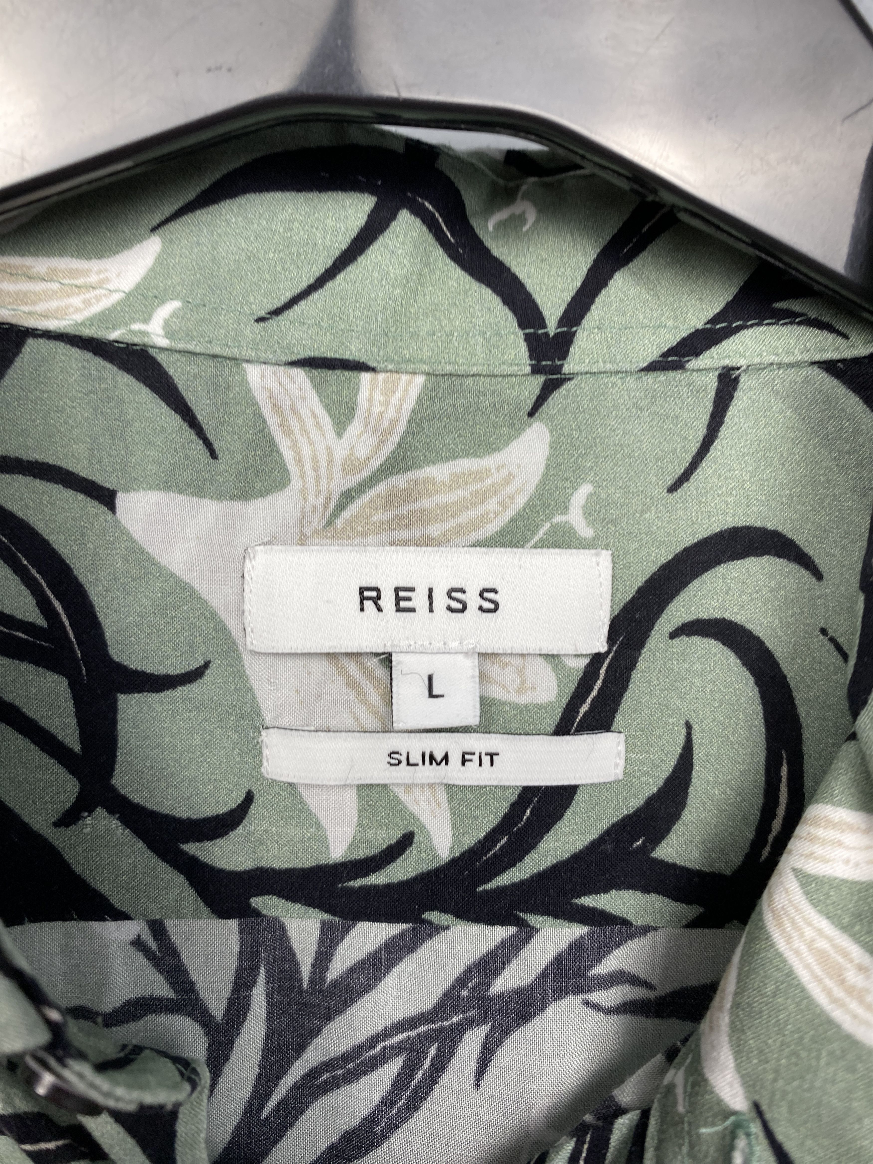 Reiss Reiss Mens Long Sleeve Floral Print Shirt Slim Fit Size US L / EU 52-54 / 3 - 3 Thumbnail