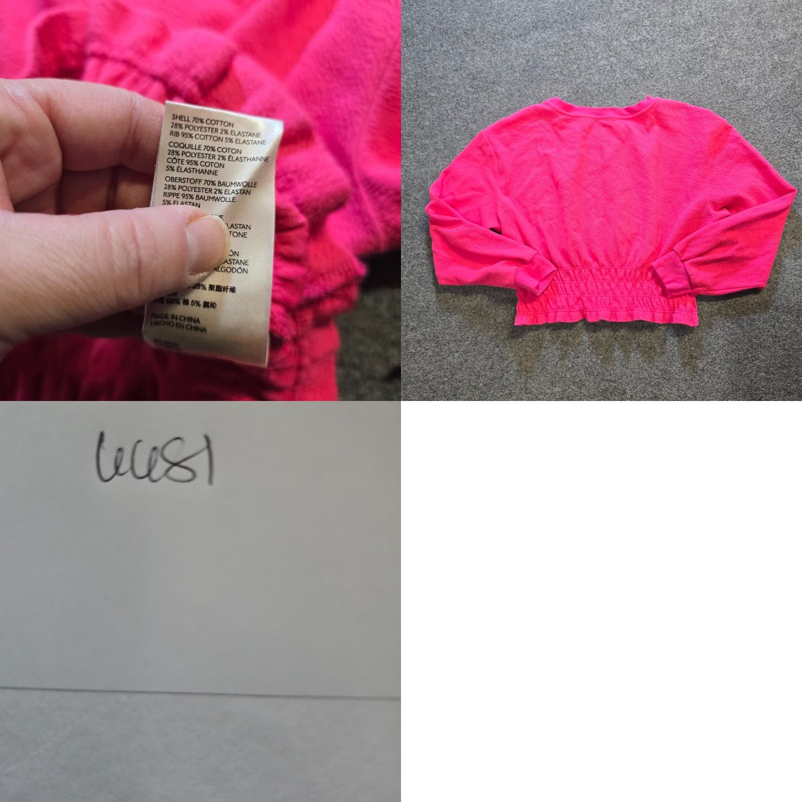 Vintage Maeve Sweater Women XL Pink Long Sleeve Crew Neck Shirred Pullover Casual Capsule Anthro Size XL / US 12-14 / IT 48-50 - 8 Thumbnail